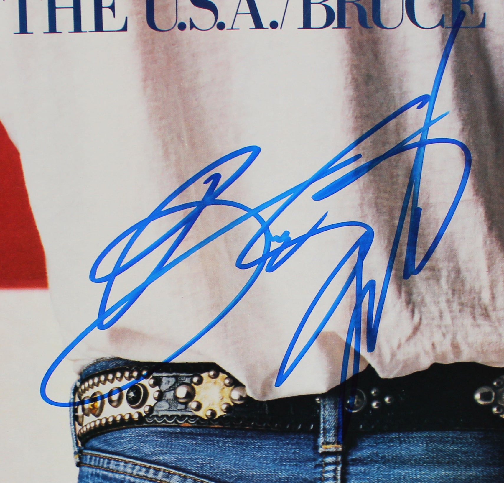 Bruce Springsteen Signed Born In The USA Album Cover W/ Vinyl BAS #A05177