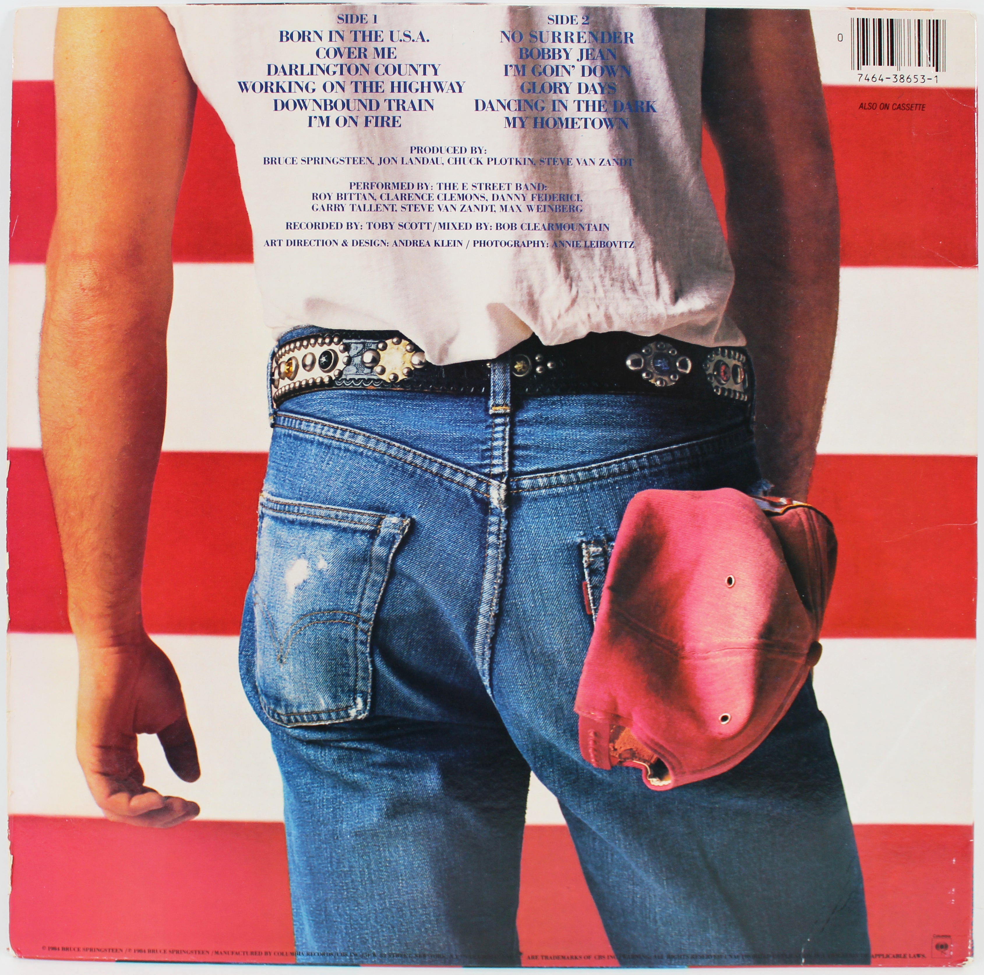 Bruce Springsteen Signed Born In The USA Album Cover W/ Vinyl BAS #A05177