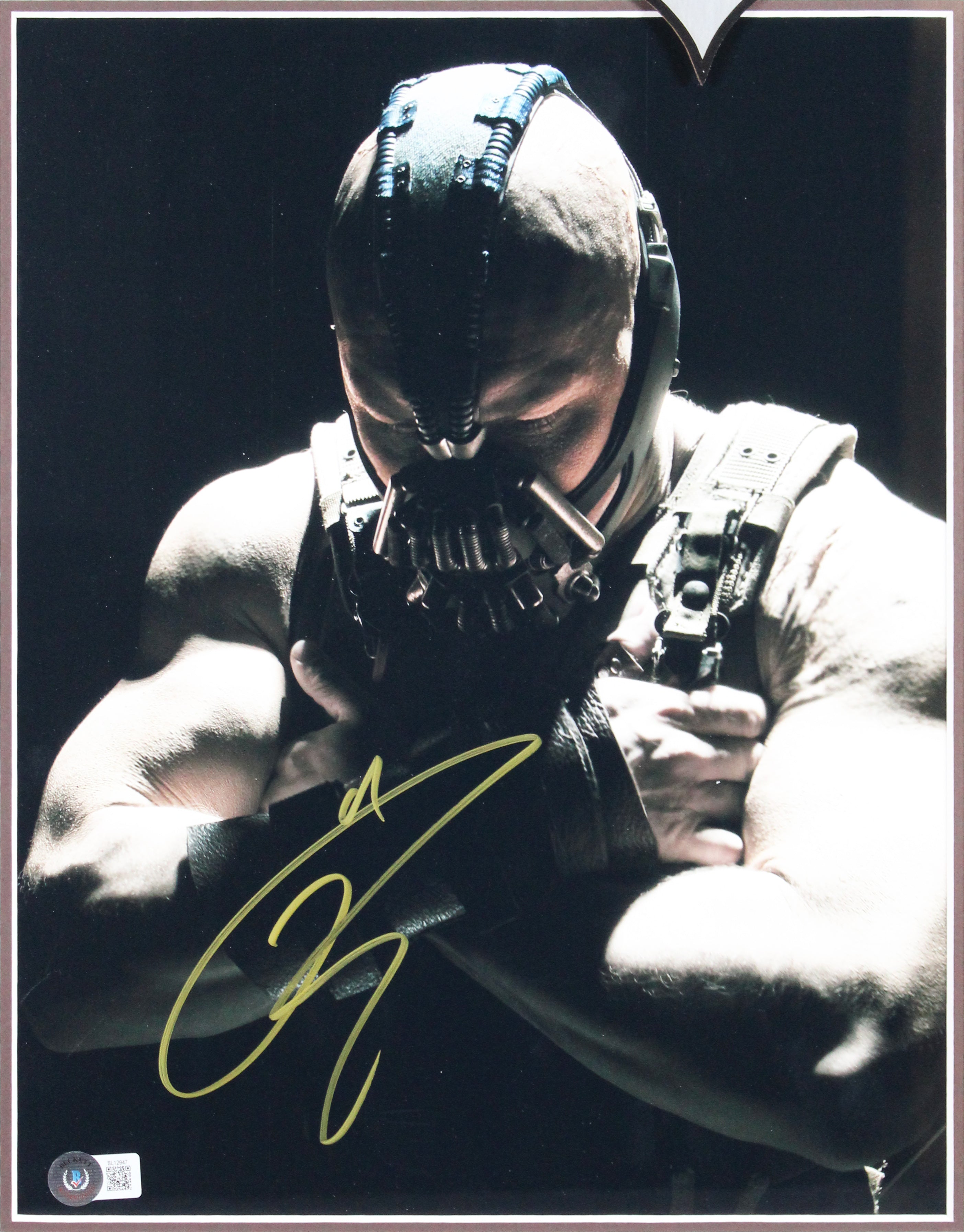 Tom Hardy Batman The Dark Knight Rises Authentic Signed 11x14 Framed Photo BAS