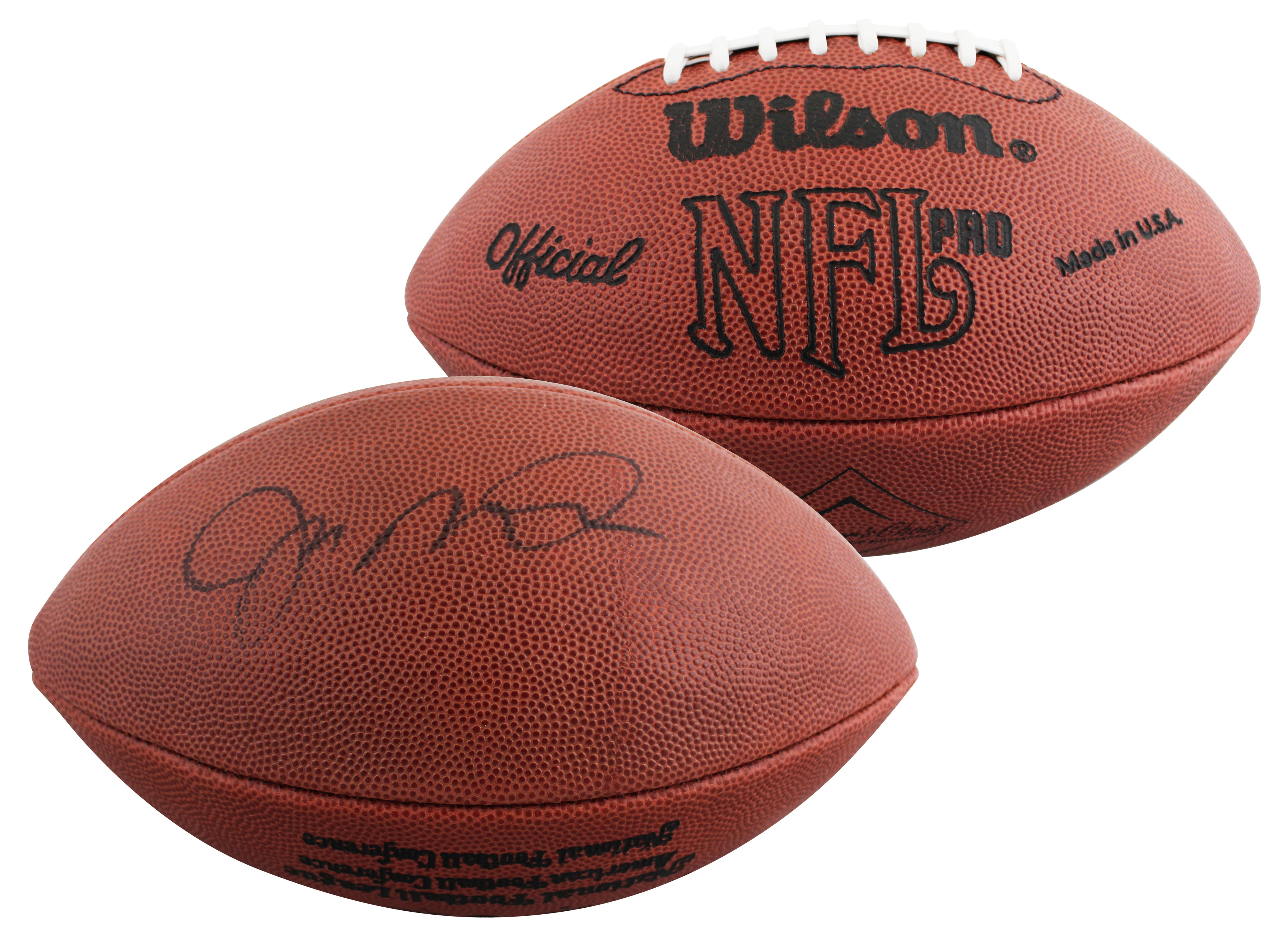 49ers Joe Montana Authentic Signed Wilson Official Nfl Football BAS #BV70238