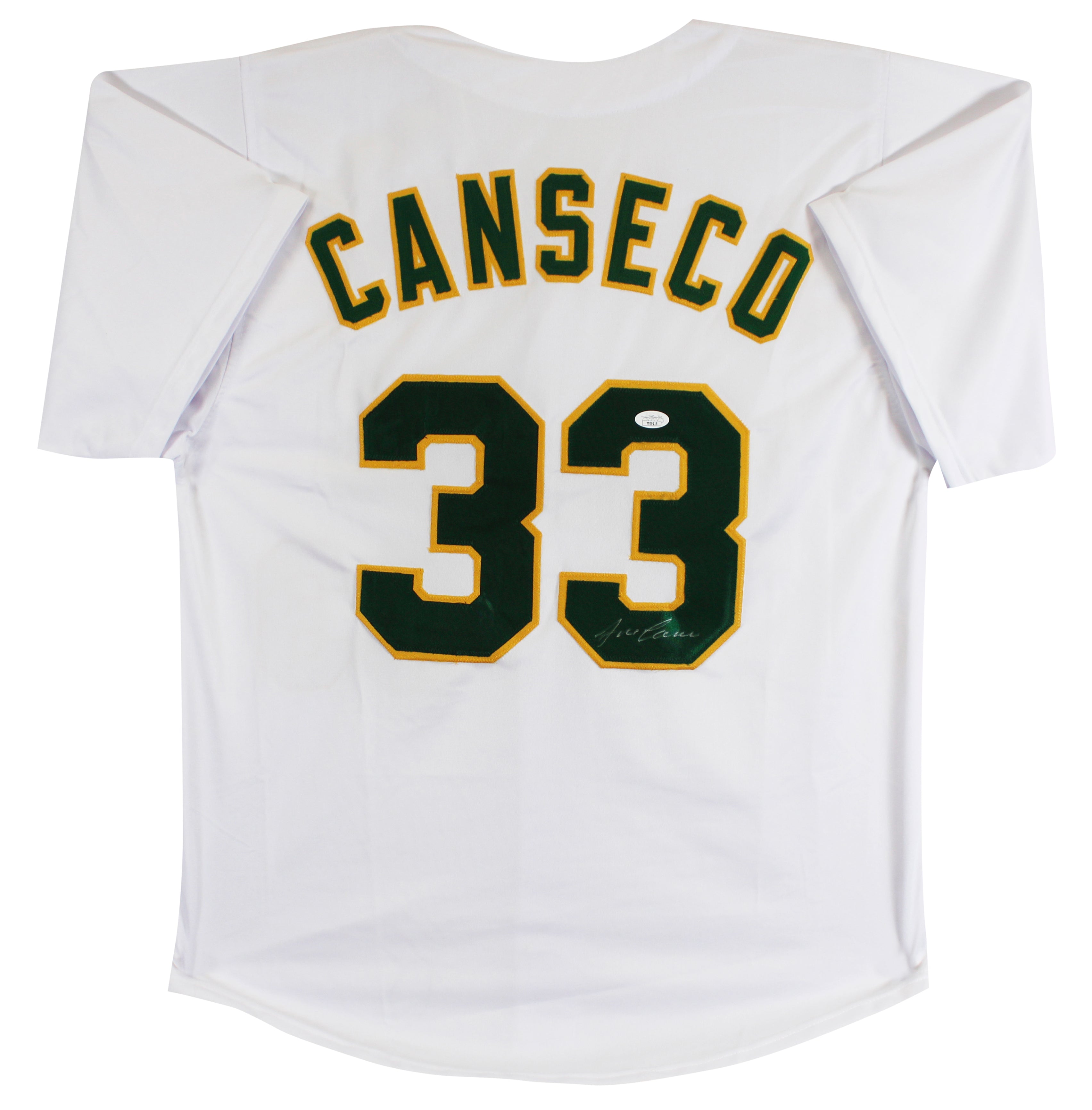 Jose Canseco Authentic Signed White Pro Style Jersey Autographed JSA #TT09215