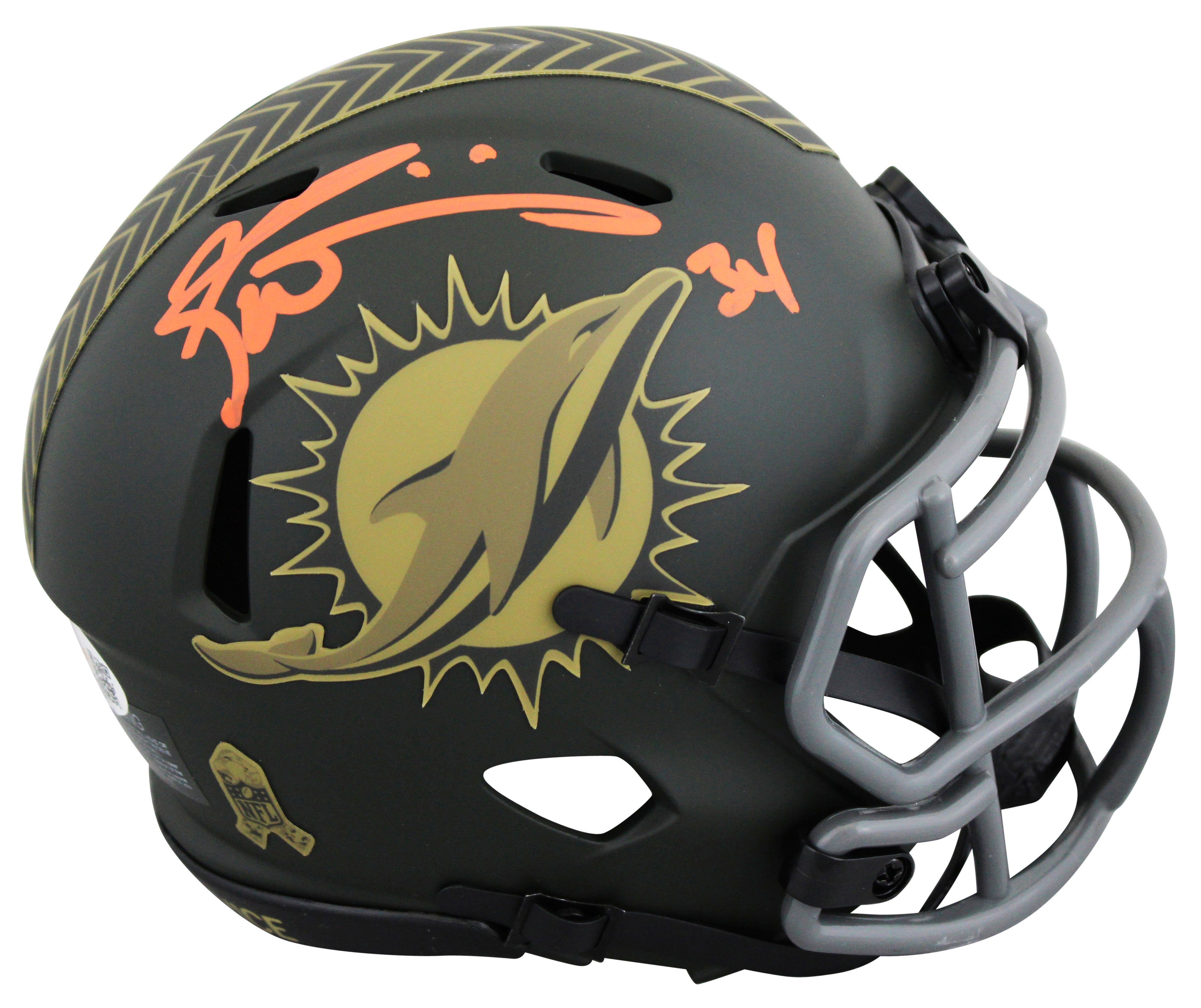 Dolphins Ricky Williams Signed STS IV Speed Mini Helmet W/ Case JSA Witness