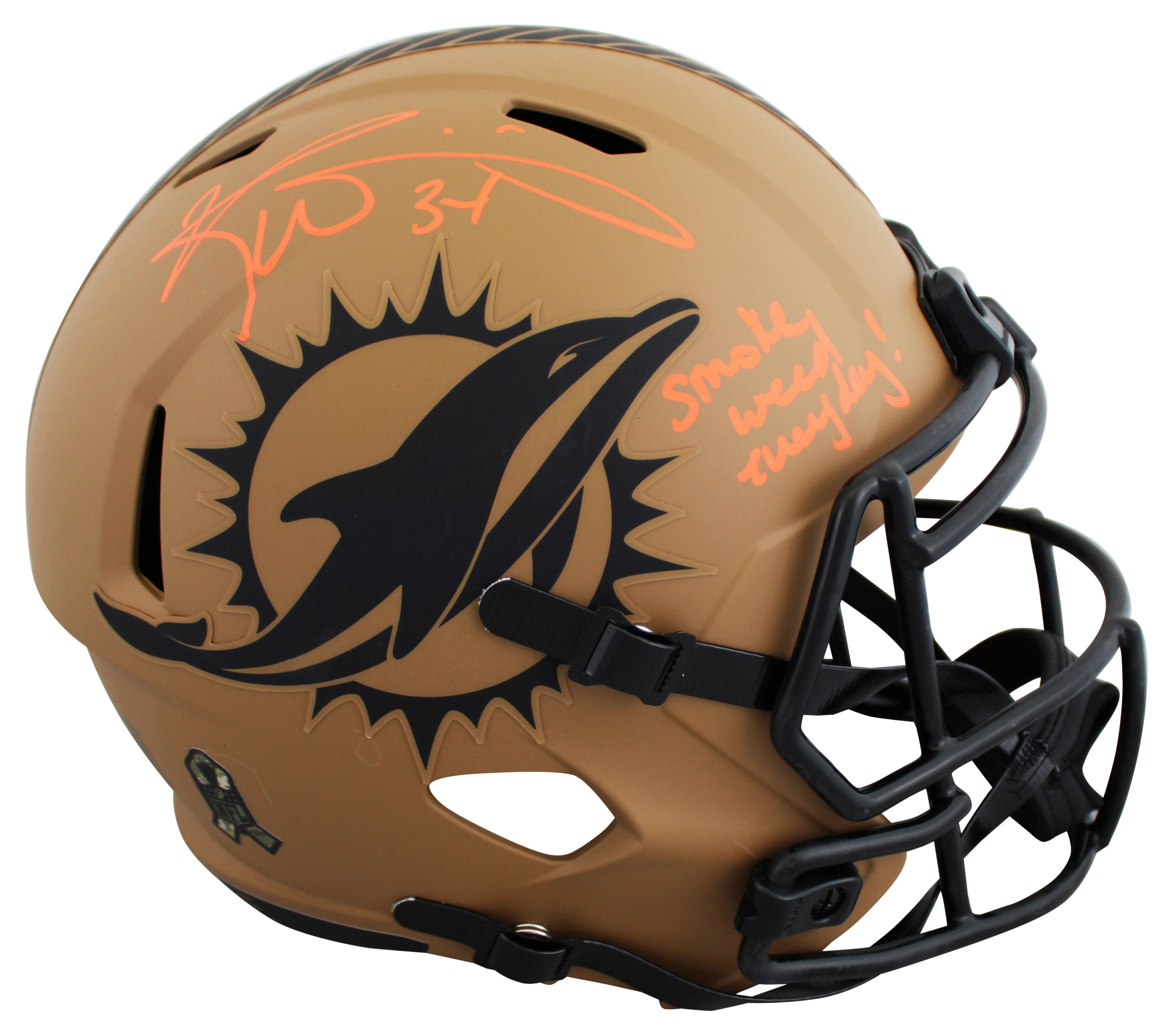 Dolphins Ricky Williams "SWE" Signed STS II Full Size Speed Rep Helmet JSA Wit