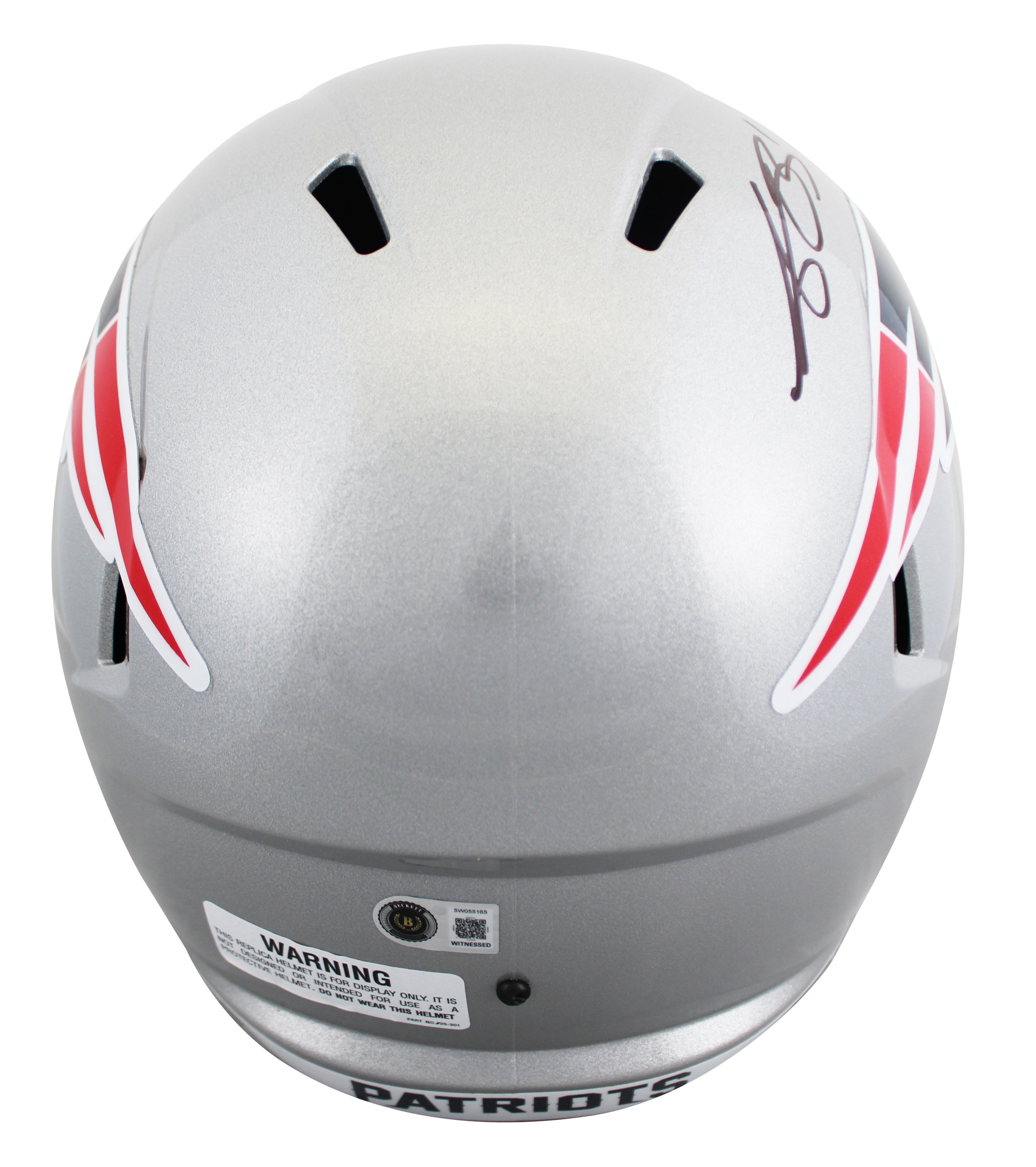 Patriots A.J. Brown Authentic Signed Full Size Speed Rep Helmet BAS Witnessed