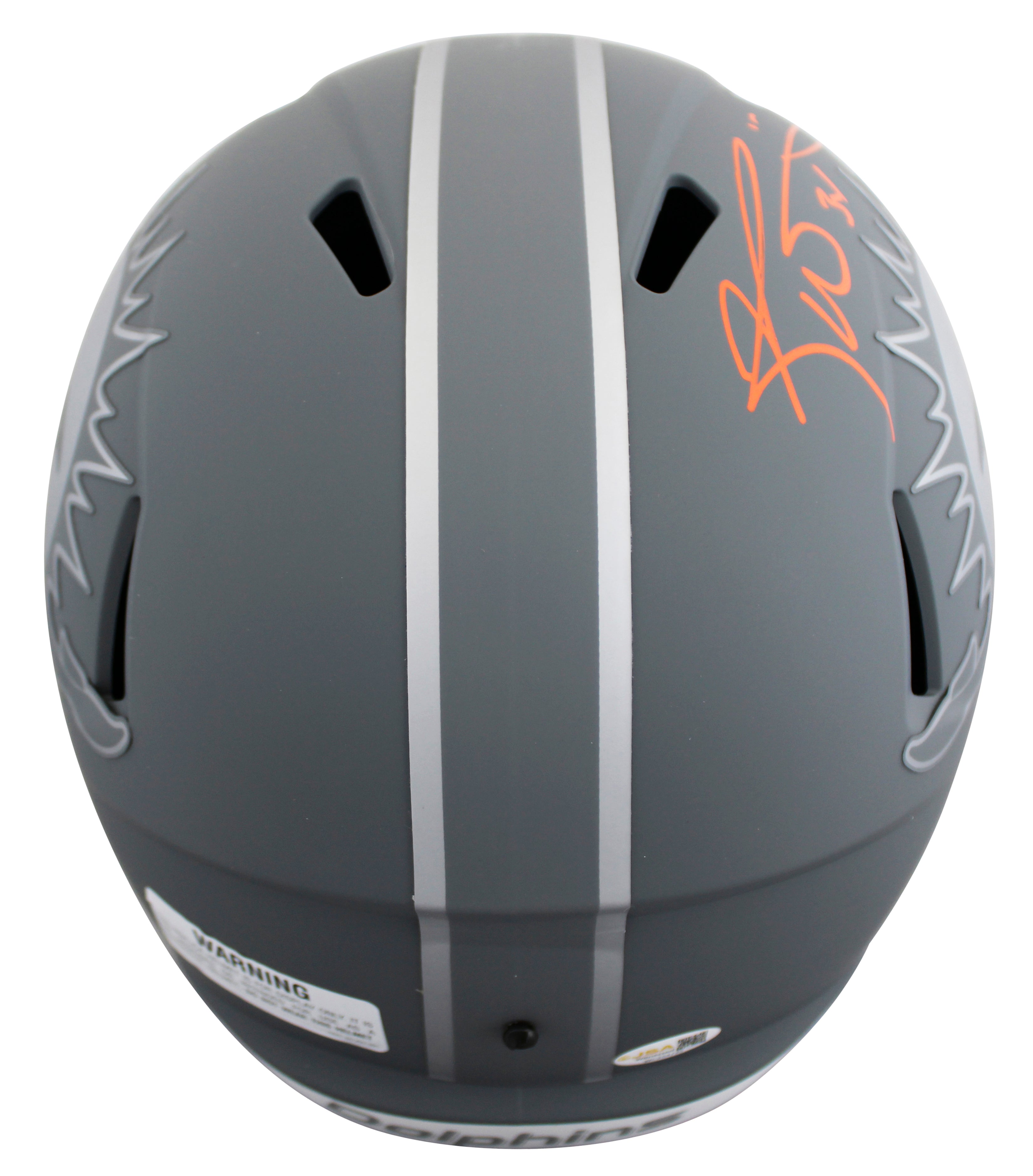 Dolphins Ricky Williams "SWE" Signed Slate Full Size Speed Rep Helmet JSA Wit