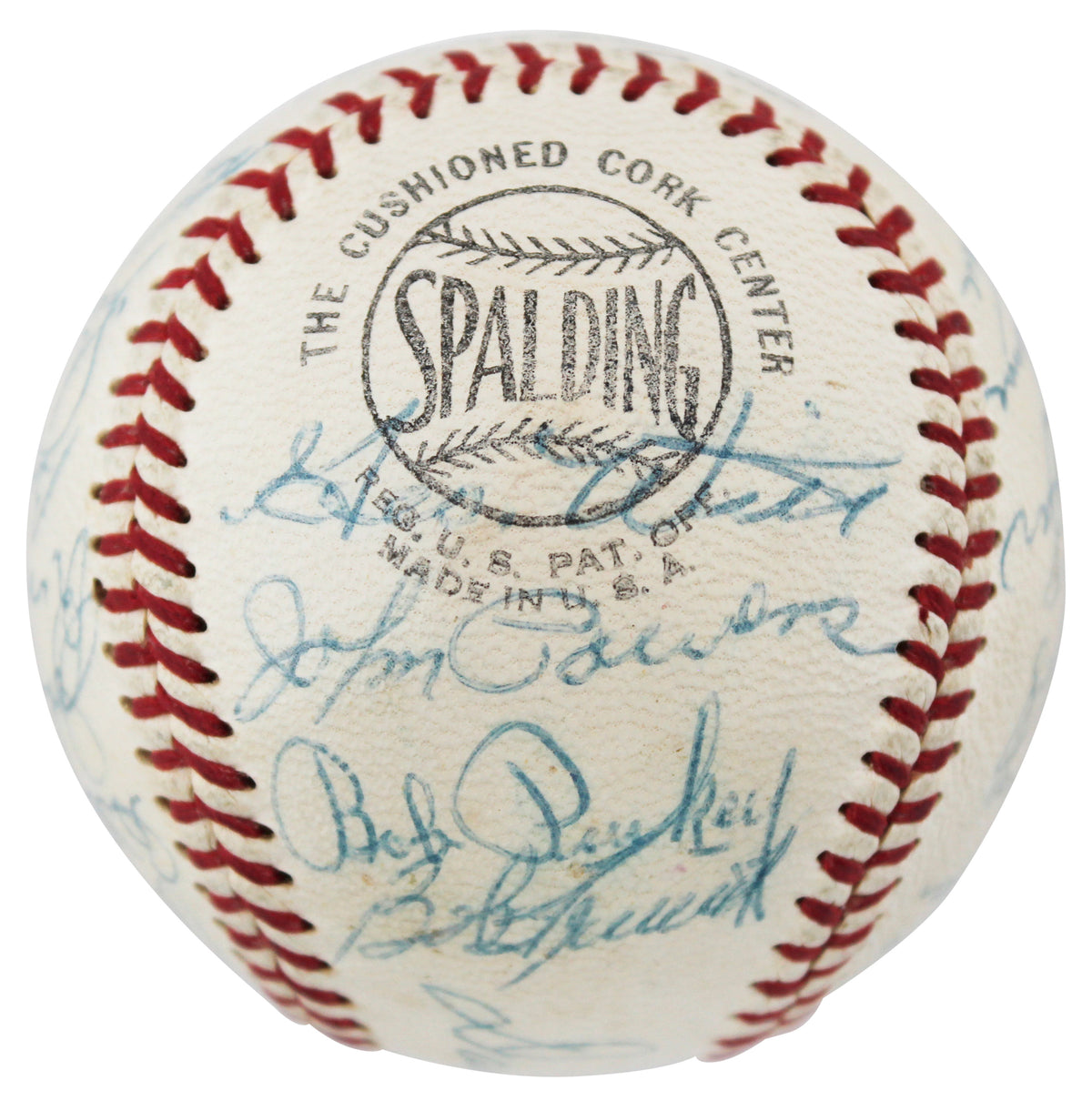 1957 Pirates (27) Clemente, Daniels, Smith, Friend Signed Giles Onl Baseball BAS