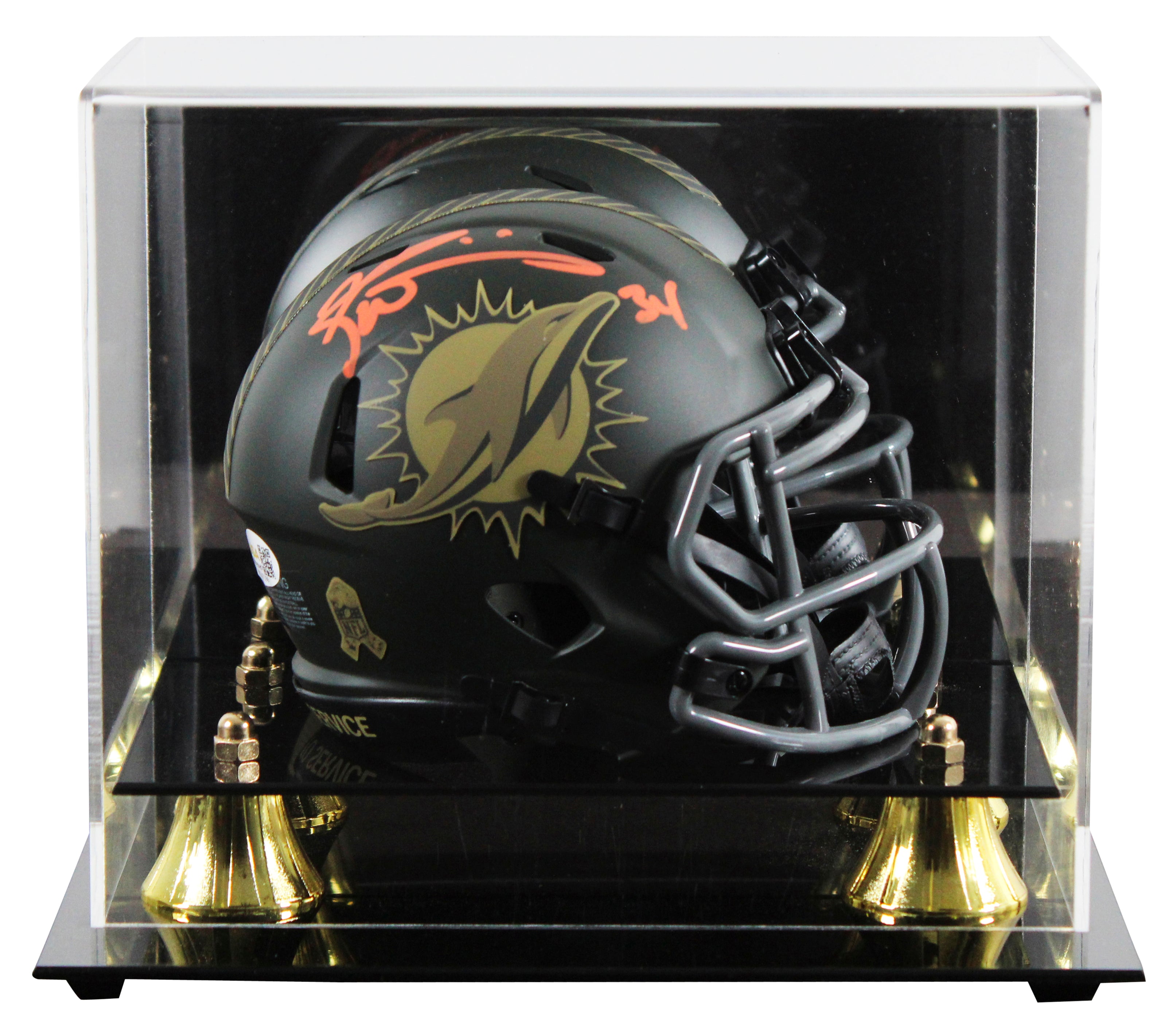 Dolphins Ricky Williams Signed STS IV Speed Mini Helmet W/ Case JSA Witness