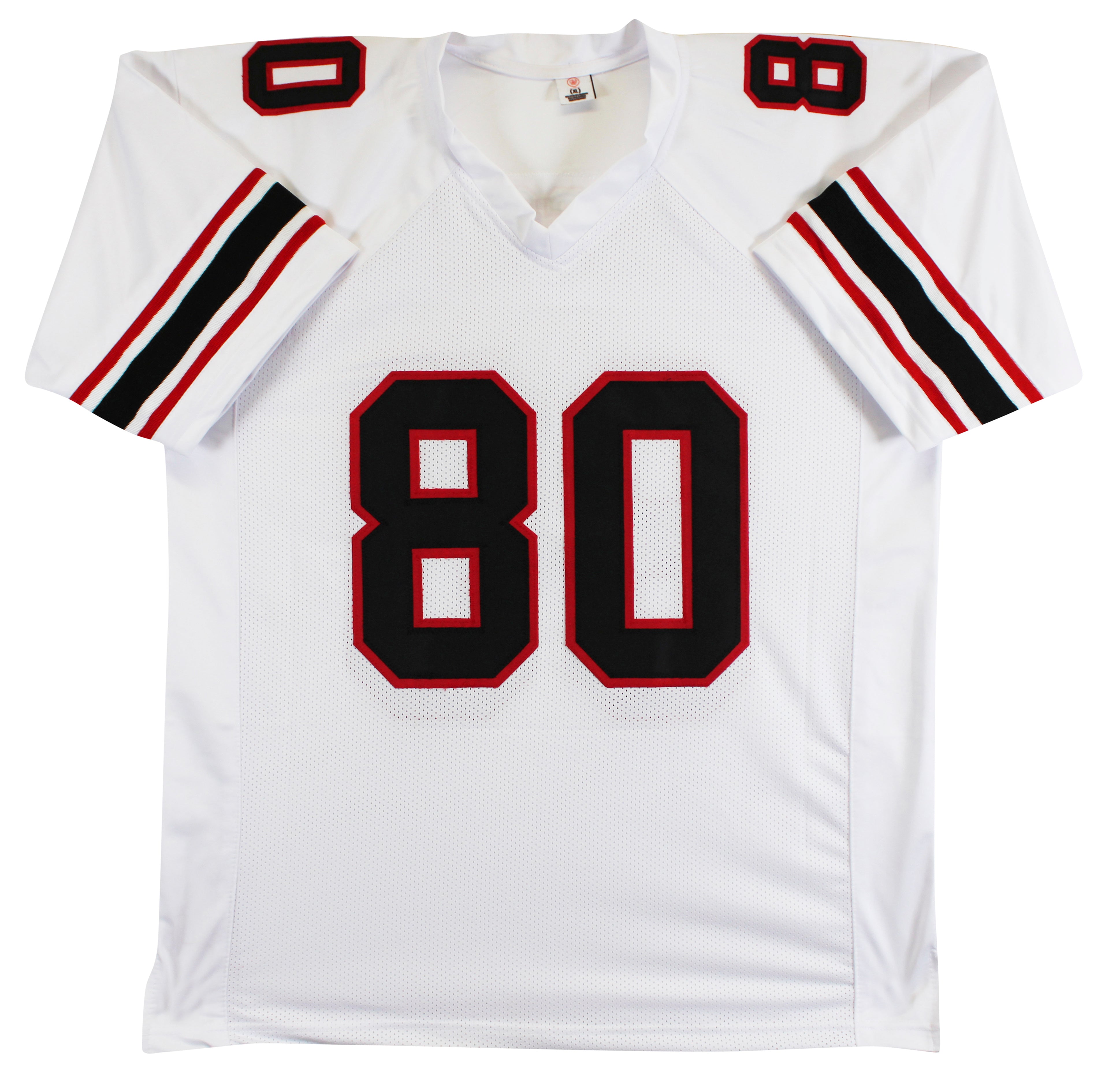 Andre Rison Authentic Signed White Pro Style Jersey Autographed BAS Witnessed