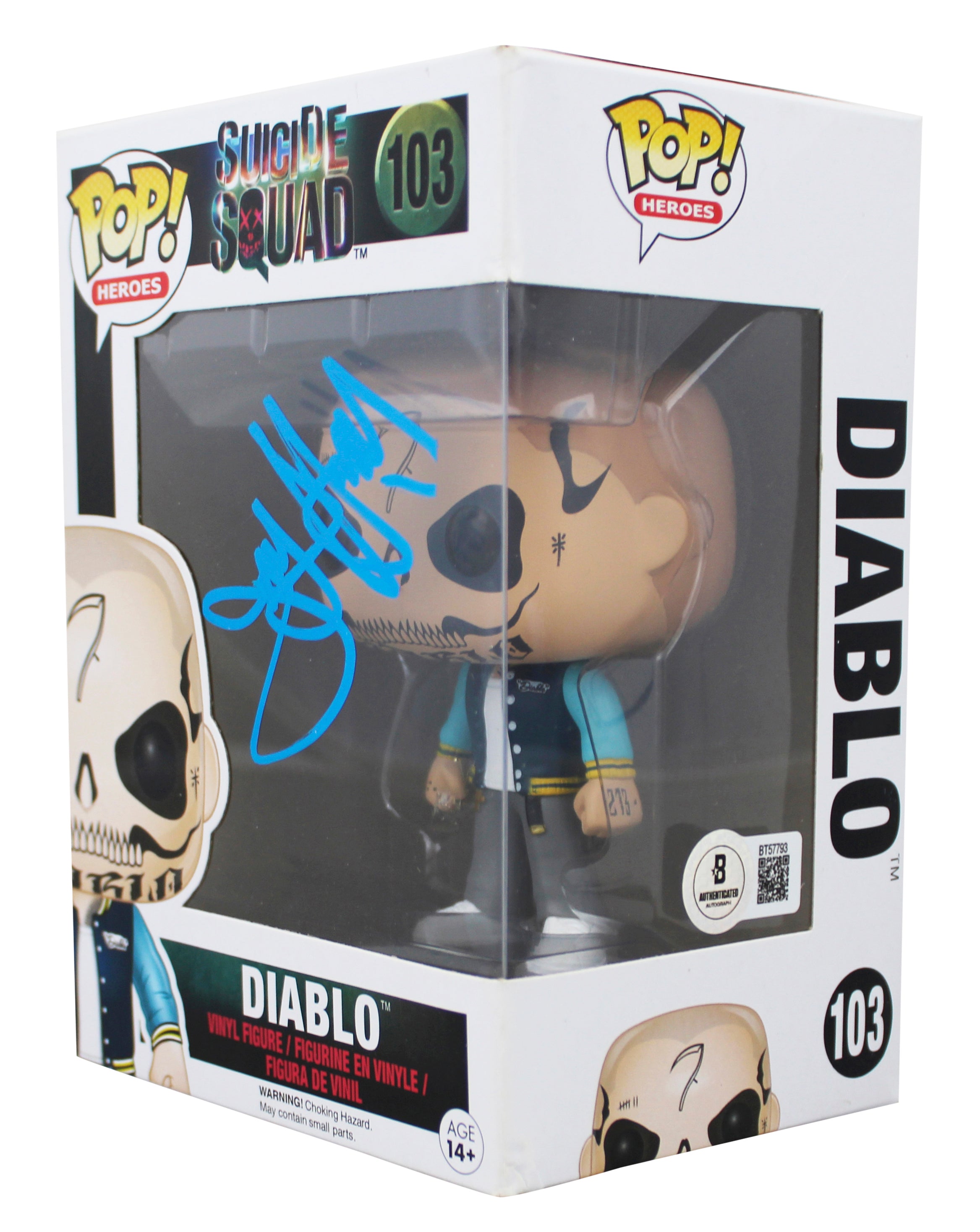 Jay Hernandez Suicide Squad Signed Diablo #103 Funko Pop Figure BAS #BT57793