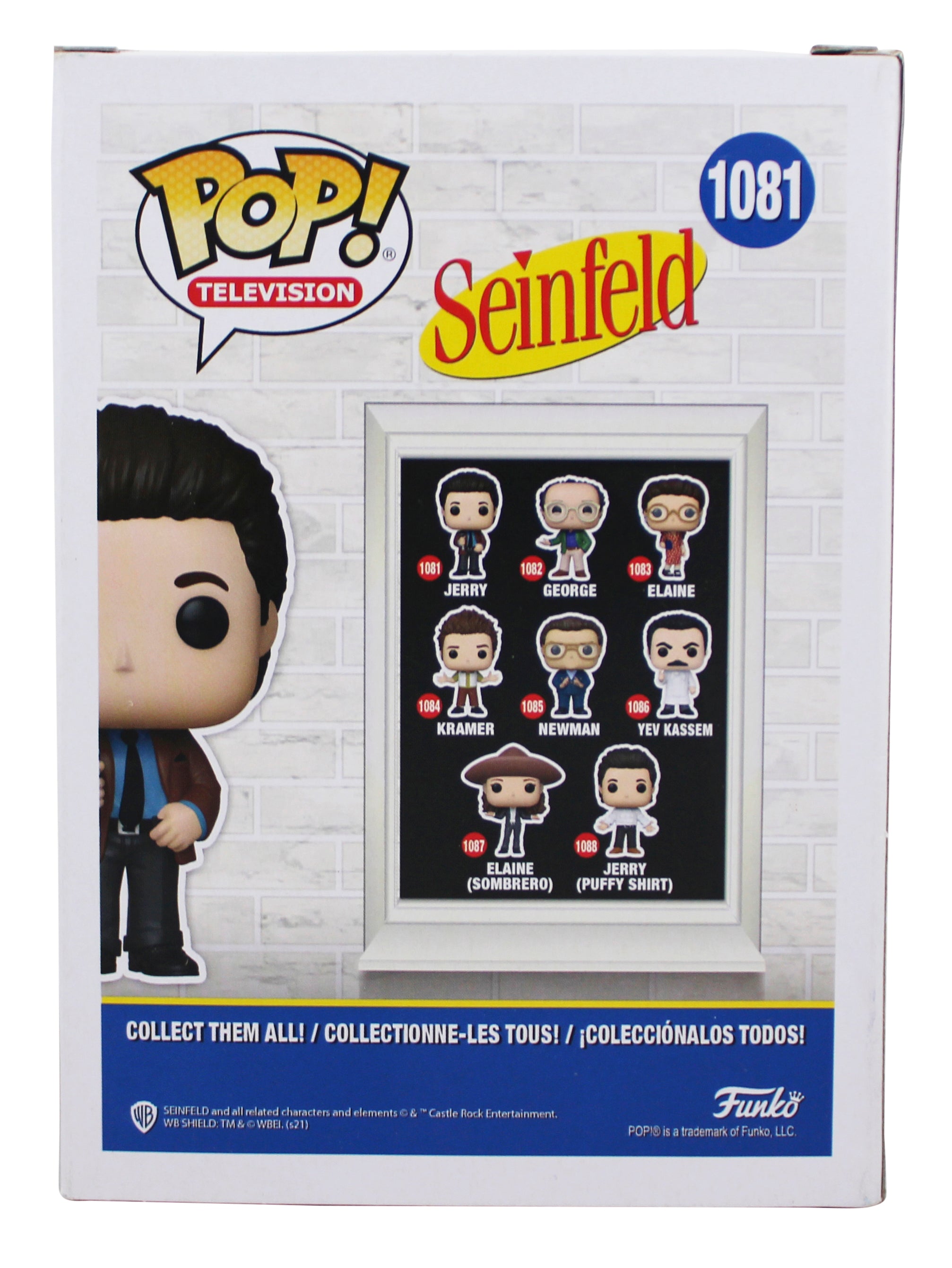 Jerry Seinfeld Authentic Signed Jerry #1081 Funko Pop Vinyl Figure BAS #BT57760