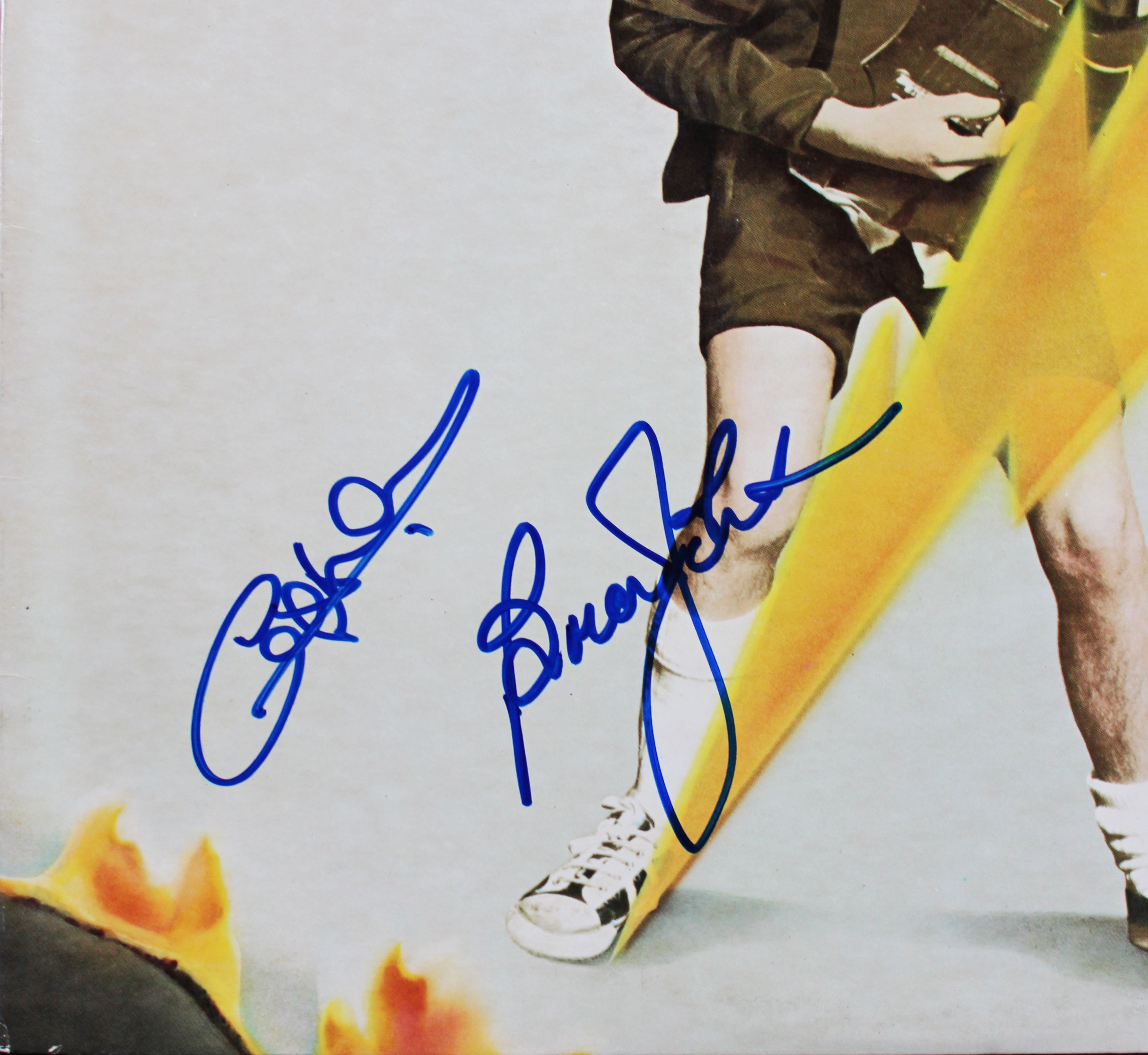 AC/DC (4) Johnson, Angus, Malcolm & Williams Signed Album Cover W/ Vinyl BAS LOA