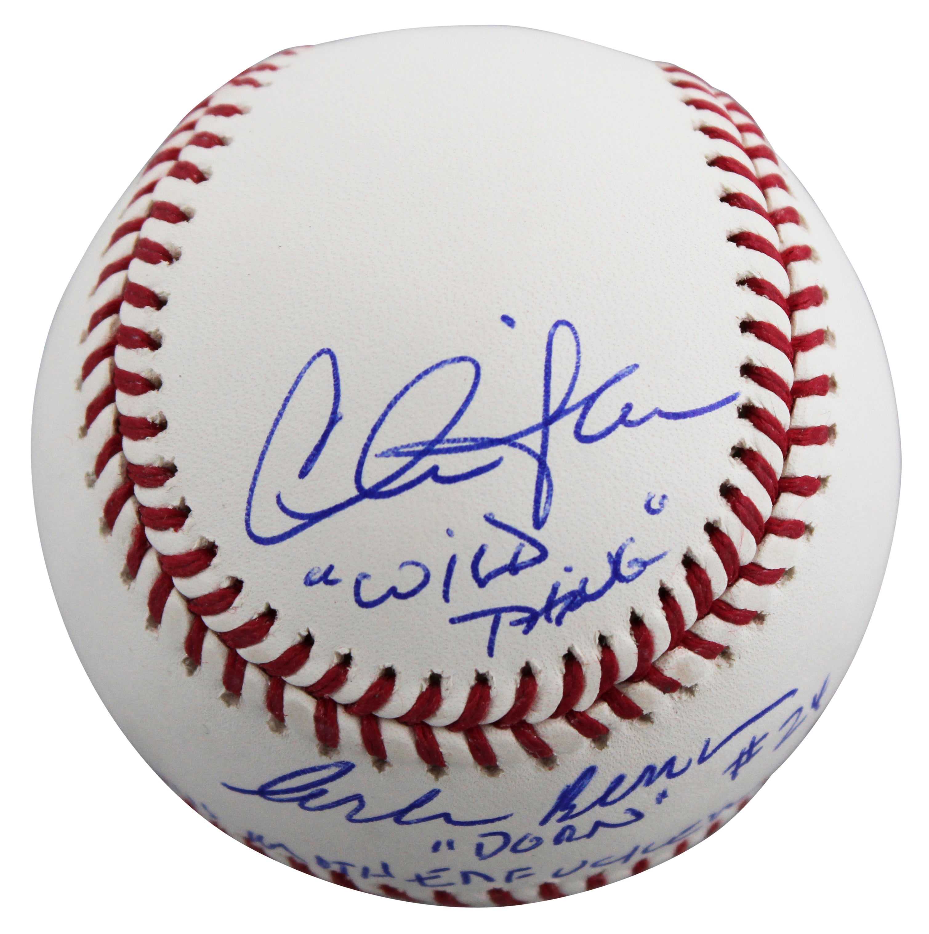 Major League (3) Sheen, Berenger & Bernsen w/ Insc Signed Oml Baseball BAS Wit 1