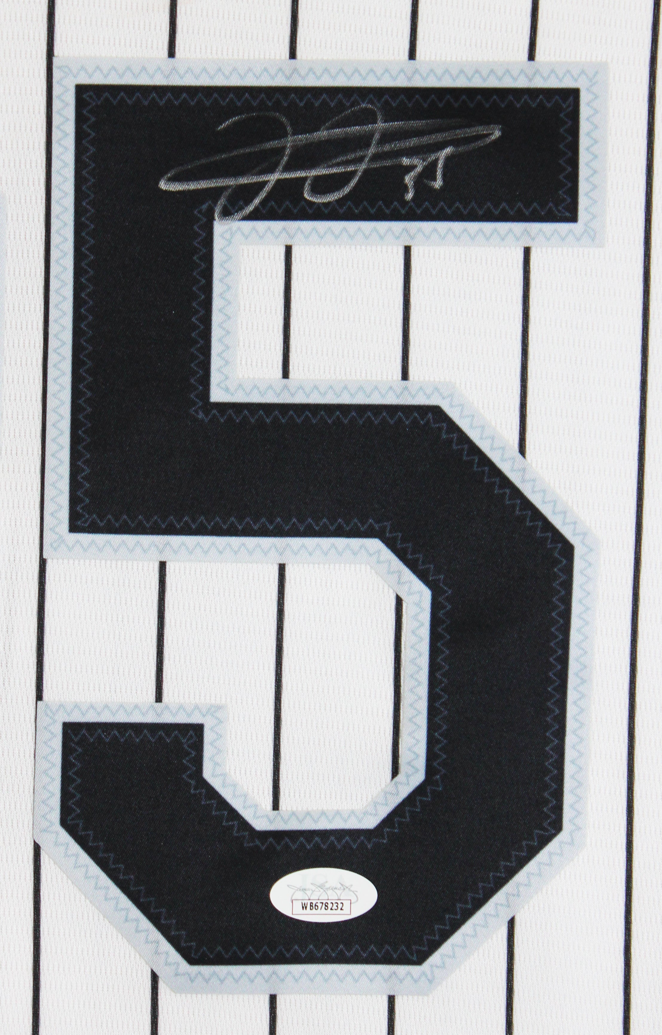 White Sox Frank Thomas Signed White Pinstripe Nike Jersey JSA #WB678232