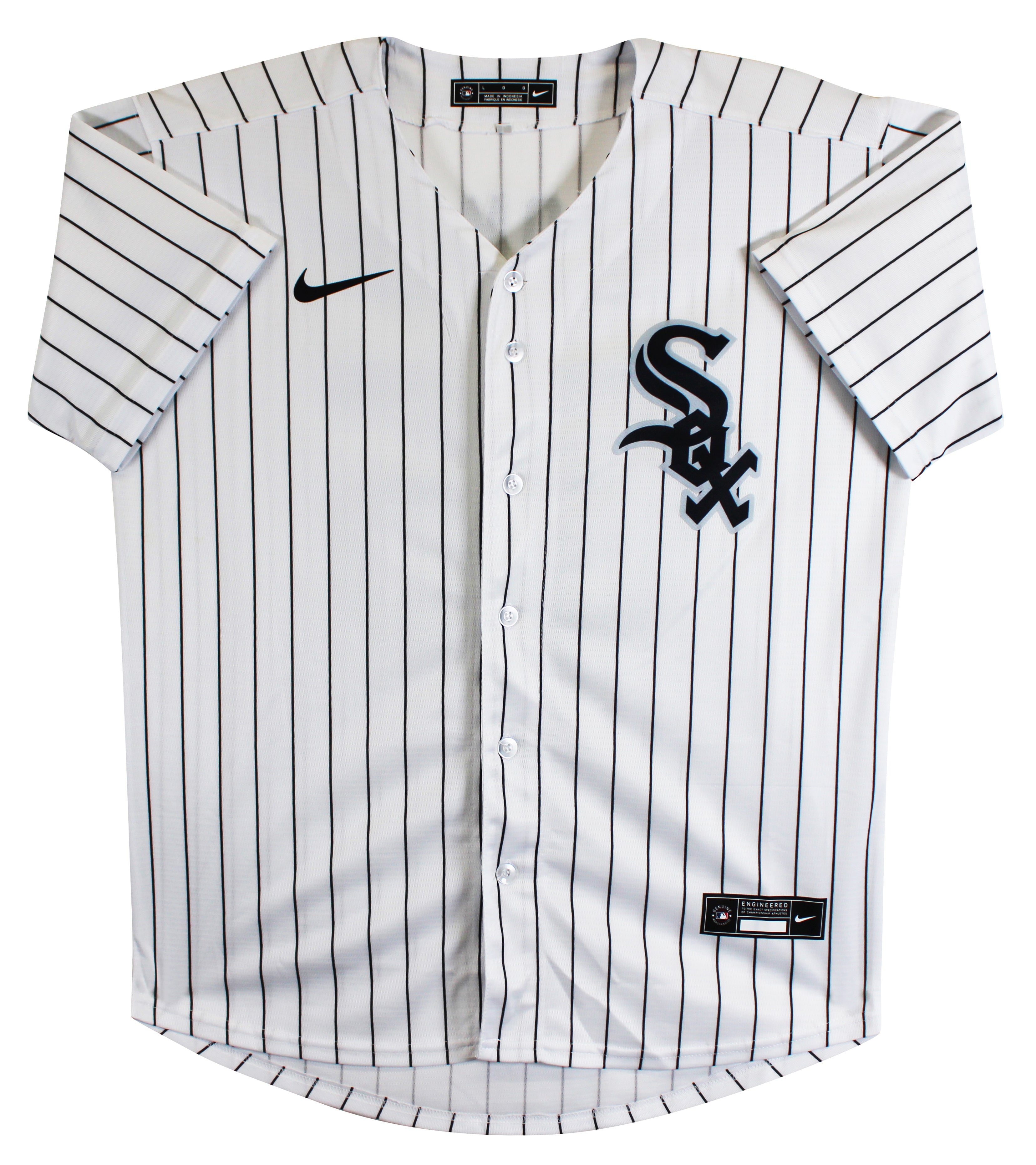 White Sox Frank Thomas Signed White Pinstripe Nike Jersey JSA #WB678232