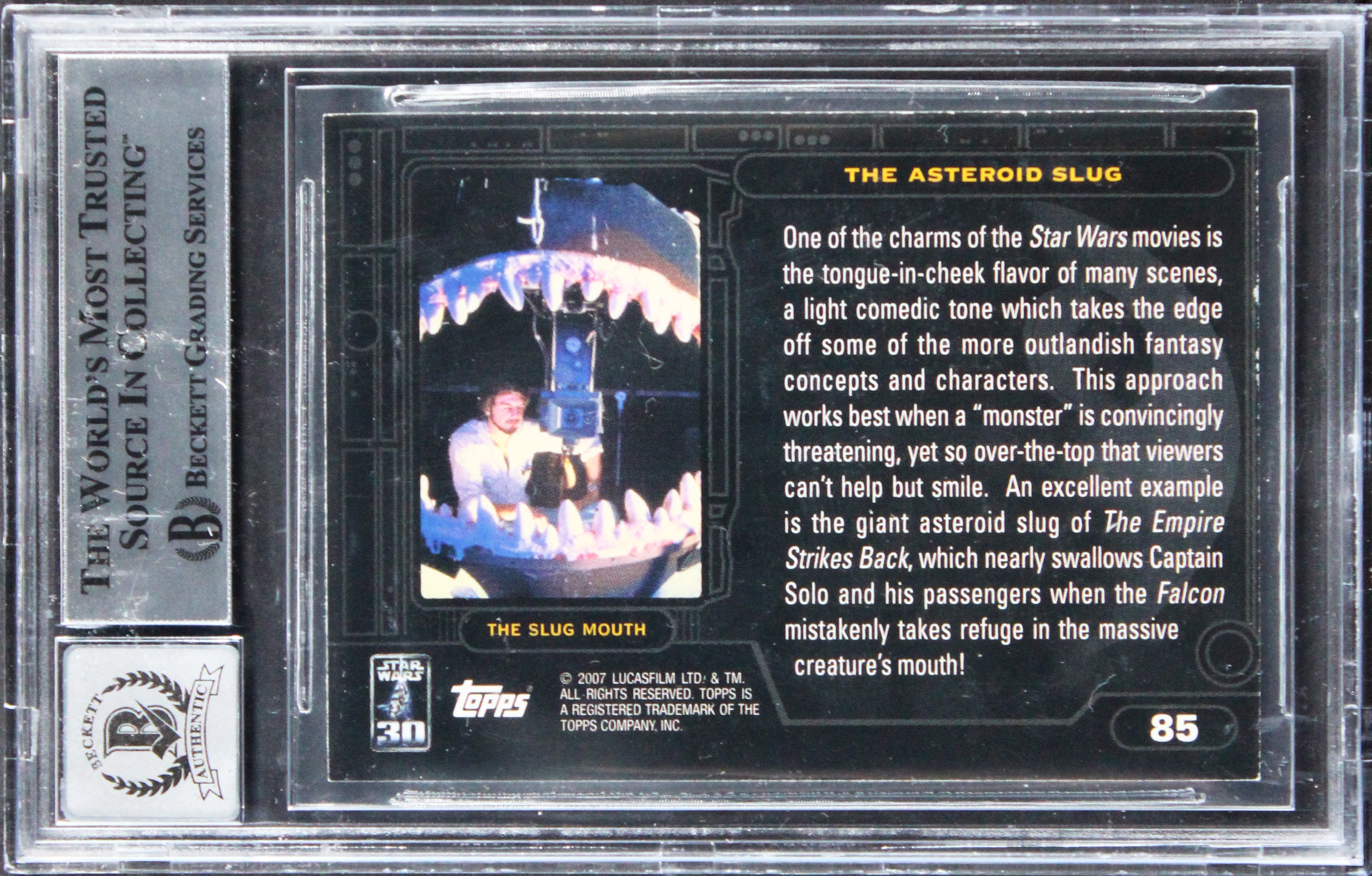 (4) Peterson +3 Signed 2007 Star Wars 30th Anniv #85 Card Auto 10! BAS Slabbed