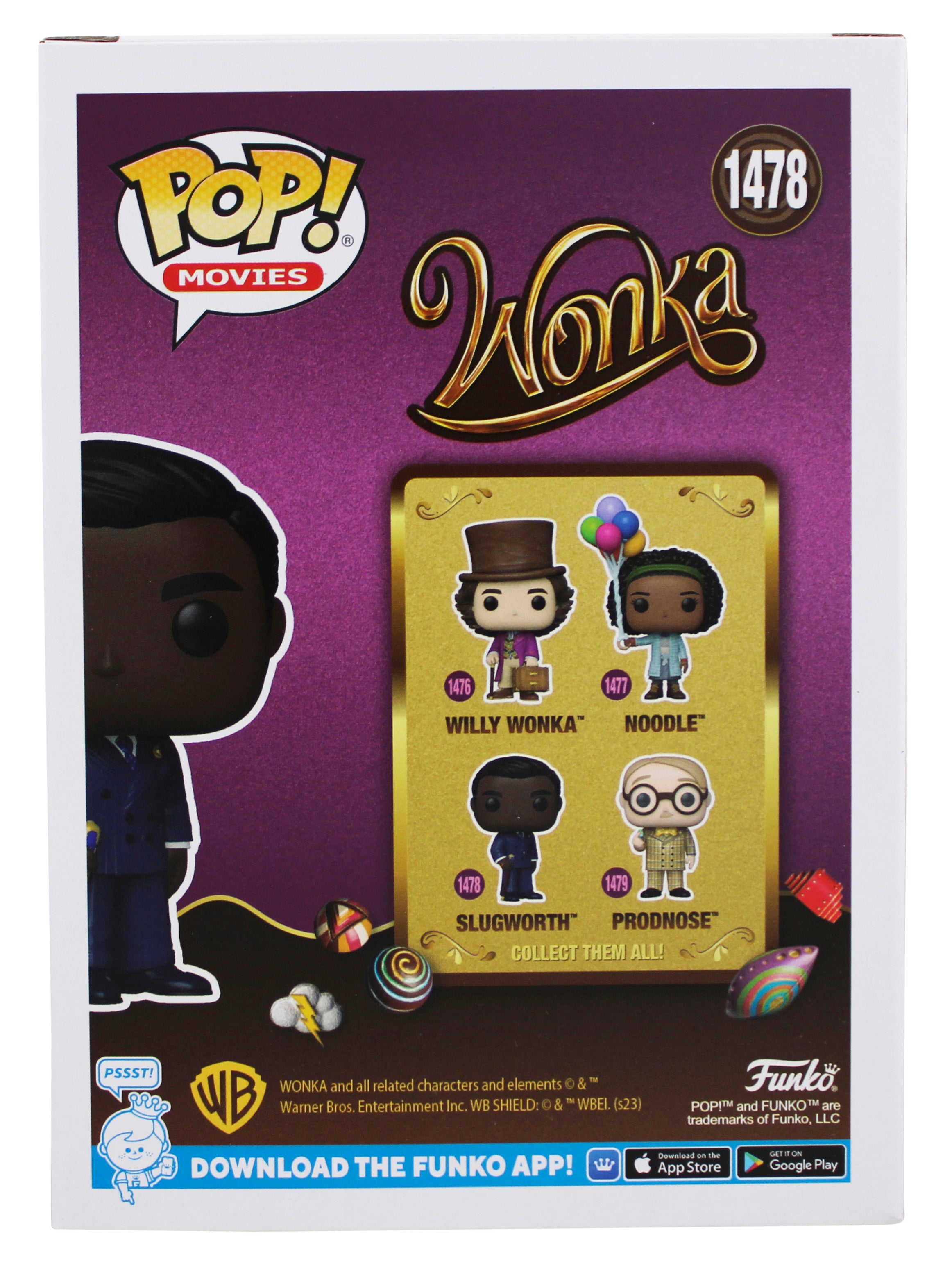 Paterson Joseph Wonka Signed Slugworth #1478 Funko Pop Vinyl Figure BAS #BT57790
