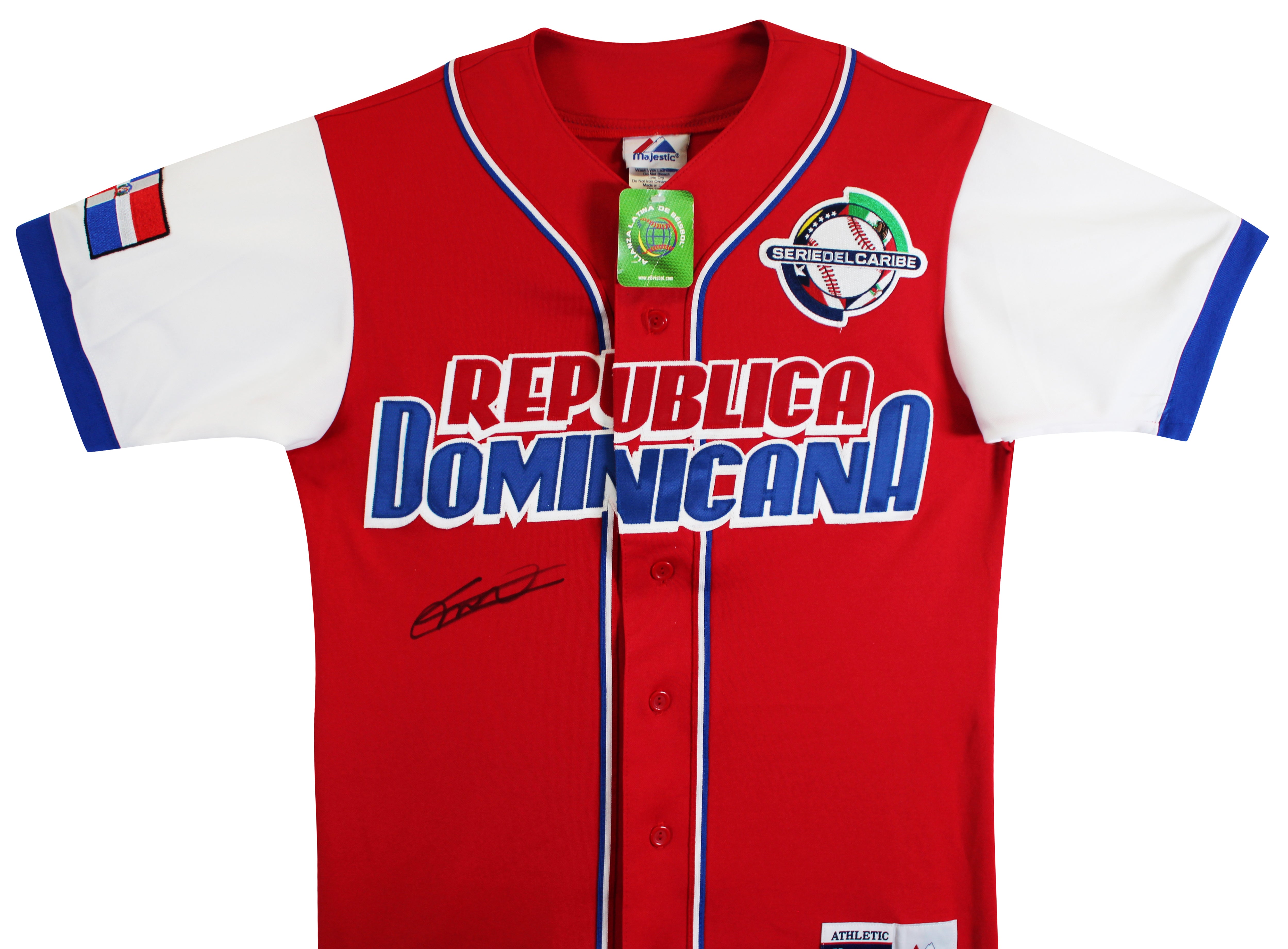 Dominican Republic Vladimir Guerrero Jr. Signed Red Majestic All Star Jersey BAS