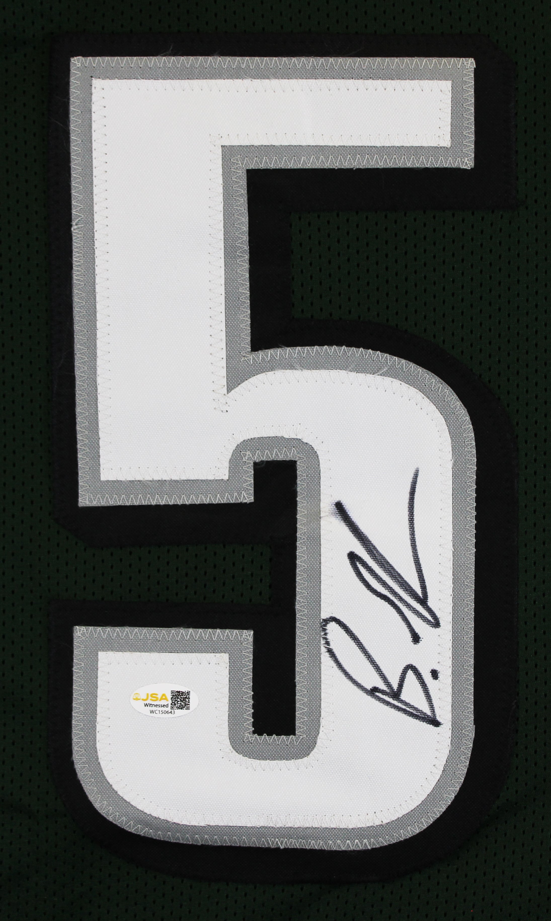 Brandon Graham Authentic Signed Green Pro Style Jersey JSA Witness #WC150643