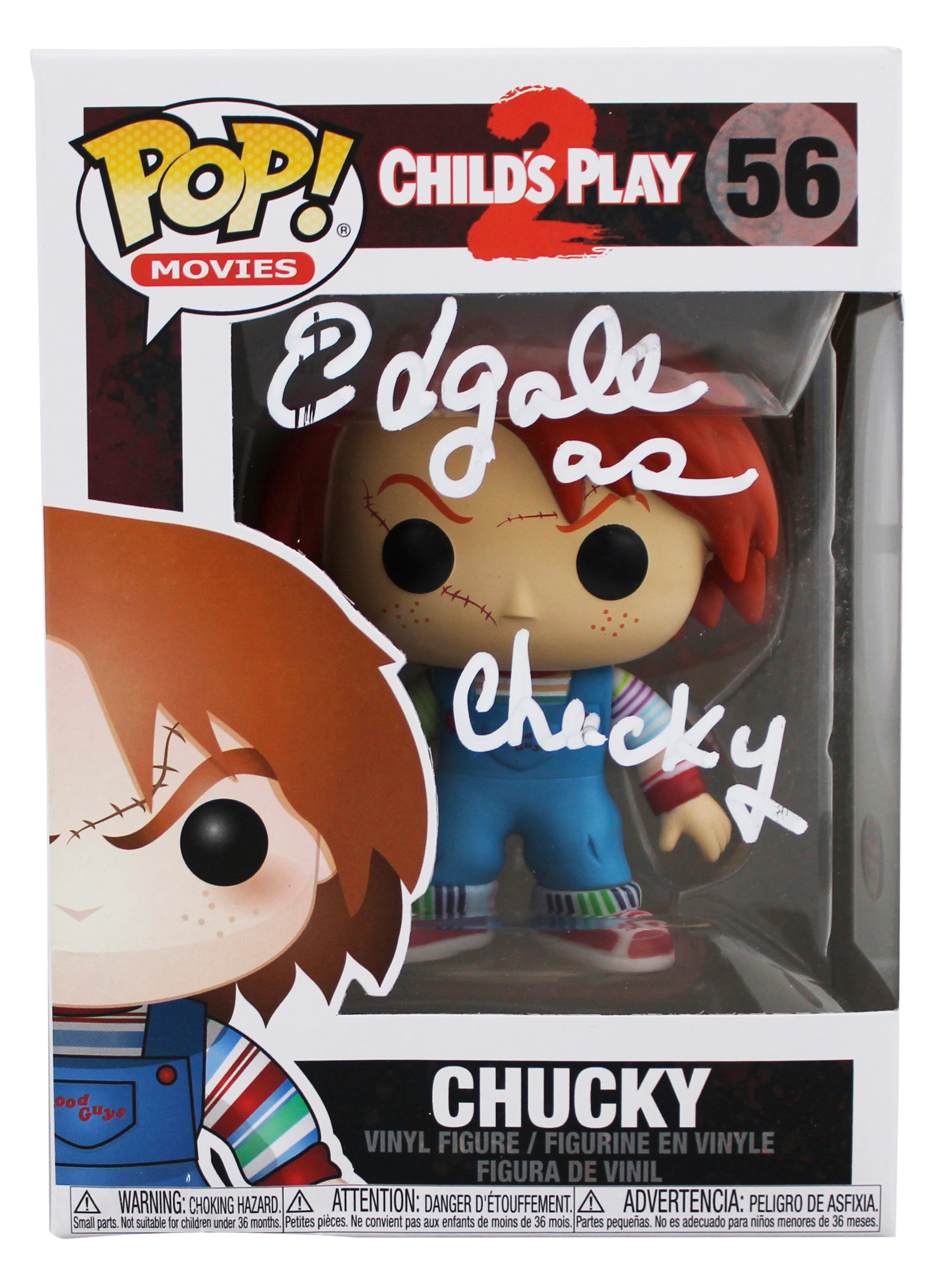 Ed Gale Child's Play 2 Signed Chucky #56 Funko Pop Figure PSA/DNA Itp #1C89652