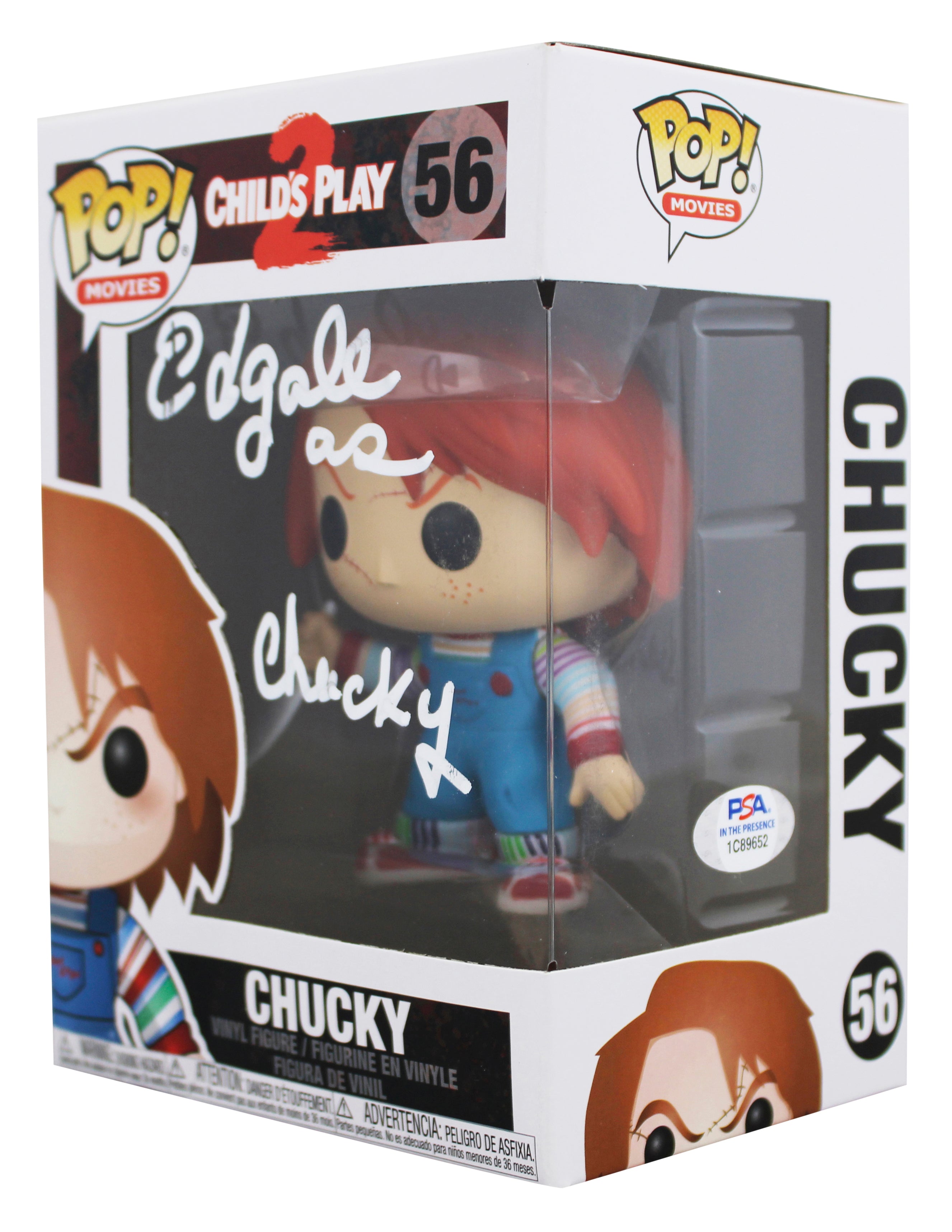 Ed Gale Child's Play 2 Signed Chucky #56 Funko Pop Figure PSA/DNA Itp #1C89652