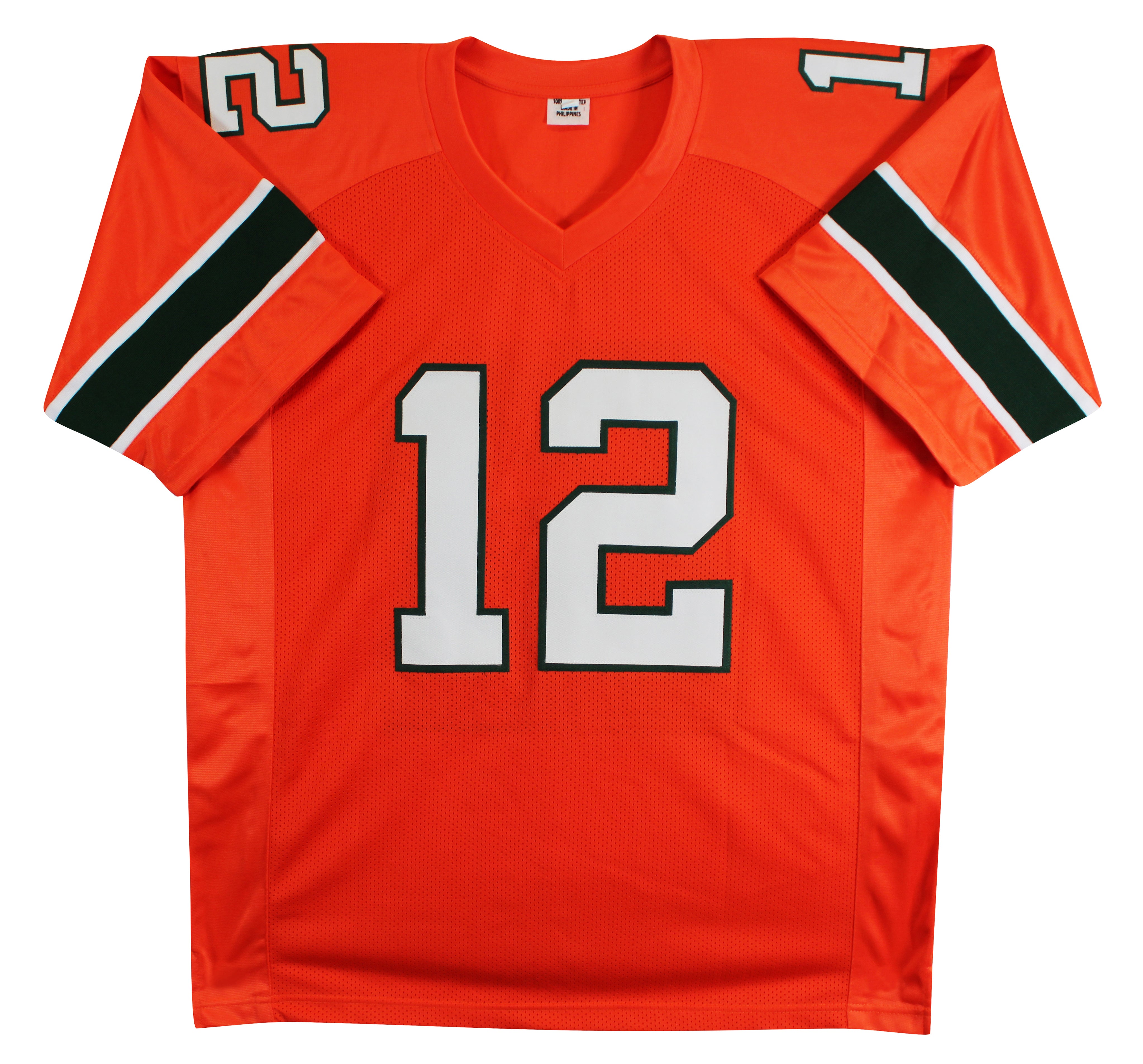 Miami Jim  Kelly Authentic Signed Orange Pro Style Jersey JSA Witness #WB353892