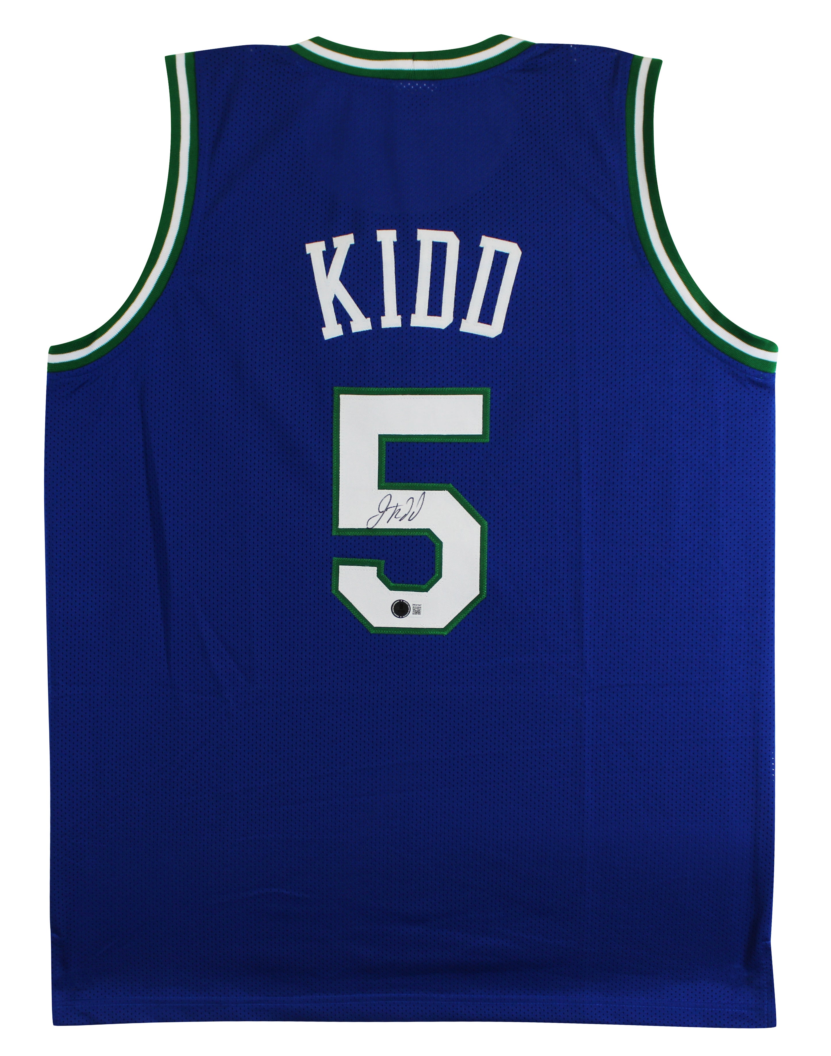 Jason Kidd Authentic Signed Blue Pro Style Jersey BAS Wit #2W241047