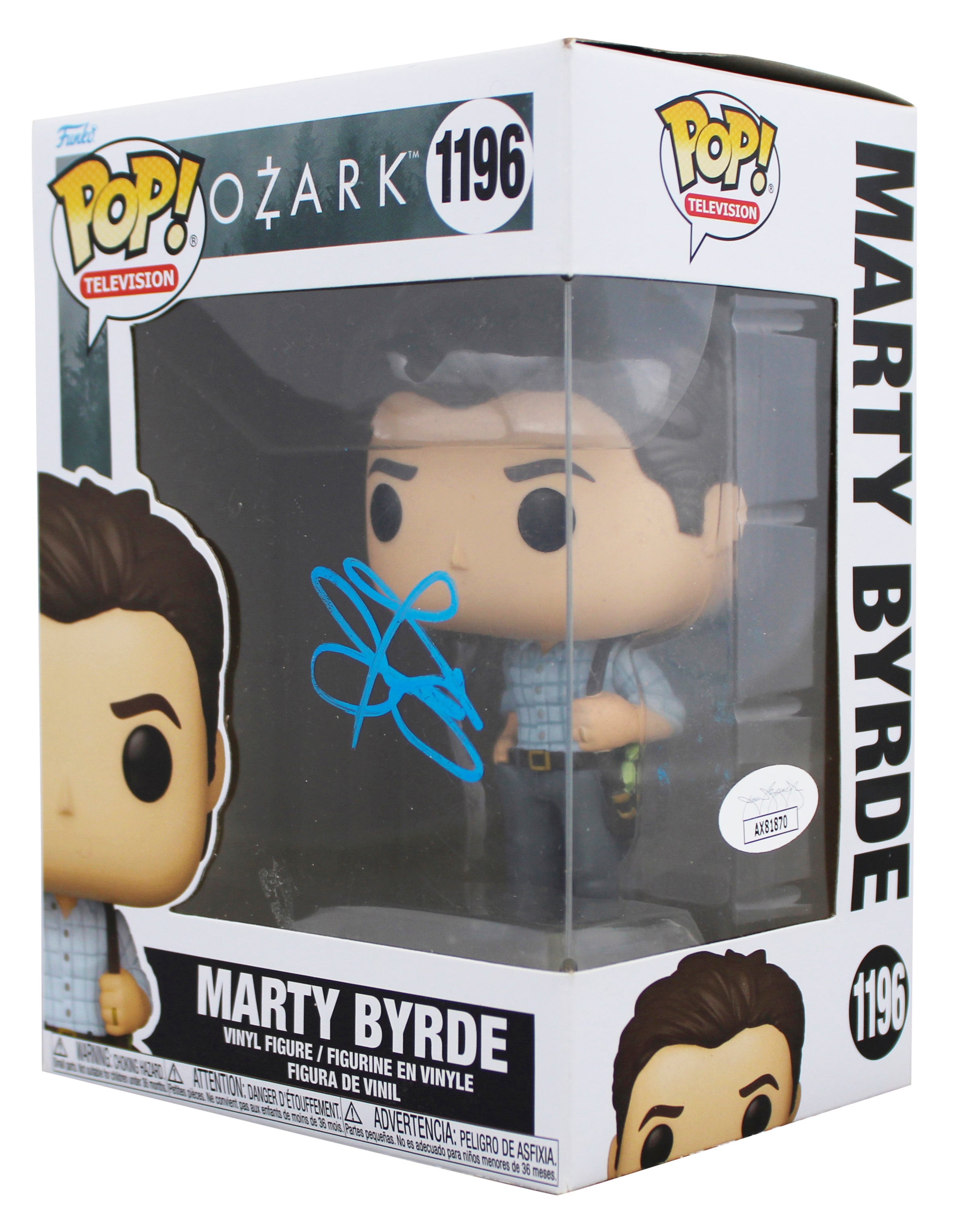 Jason Bateman Ozark Signed Marty Byrde #1196 Funko Pop Vinyl Figure JSA #AX81870