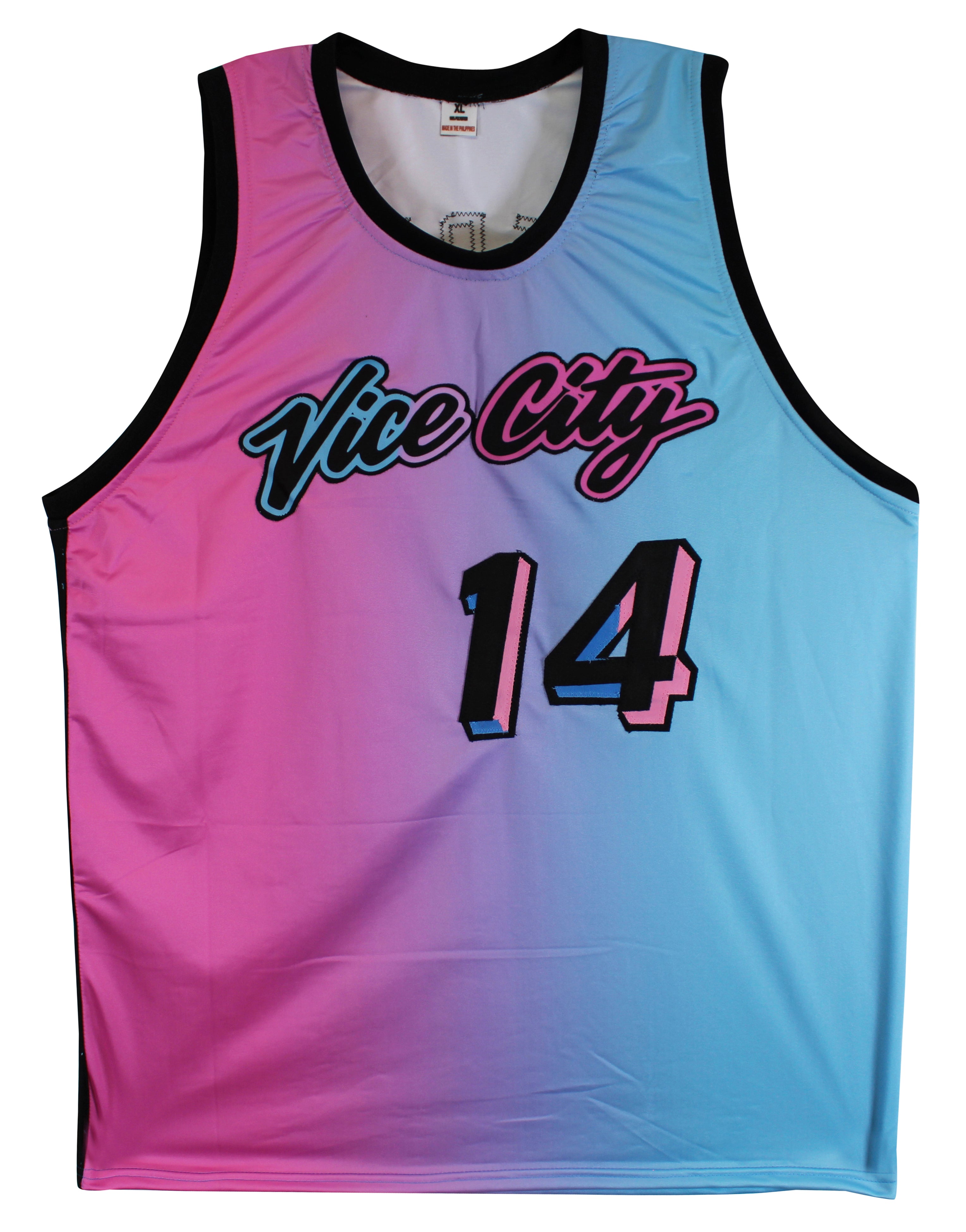 Tyler Herro Authentic Signed Blue & Pink Two Tone Pro Style Jersey BAS Witnessed