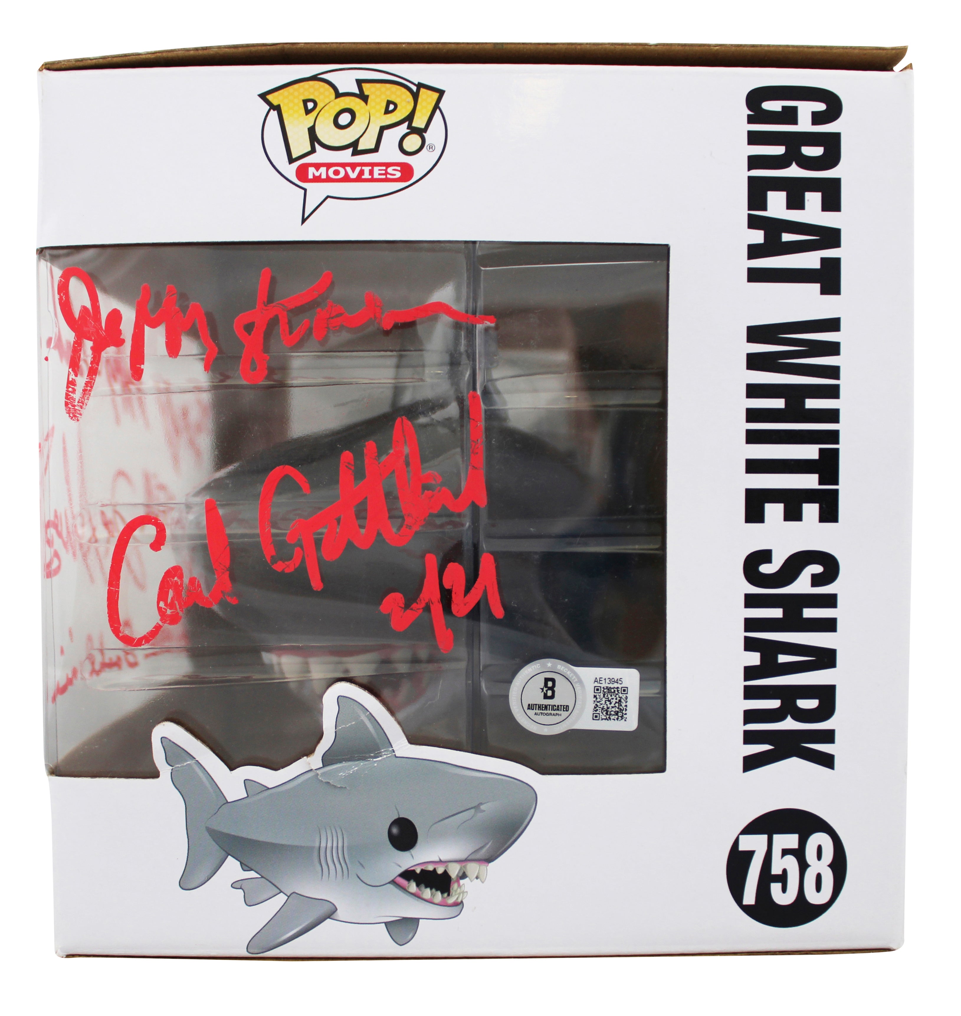 Jaws (8) Gottlieb Backlinie Vorhees +5 Signed #758 Funko Pop Figure BAS #AE13945