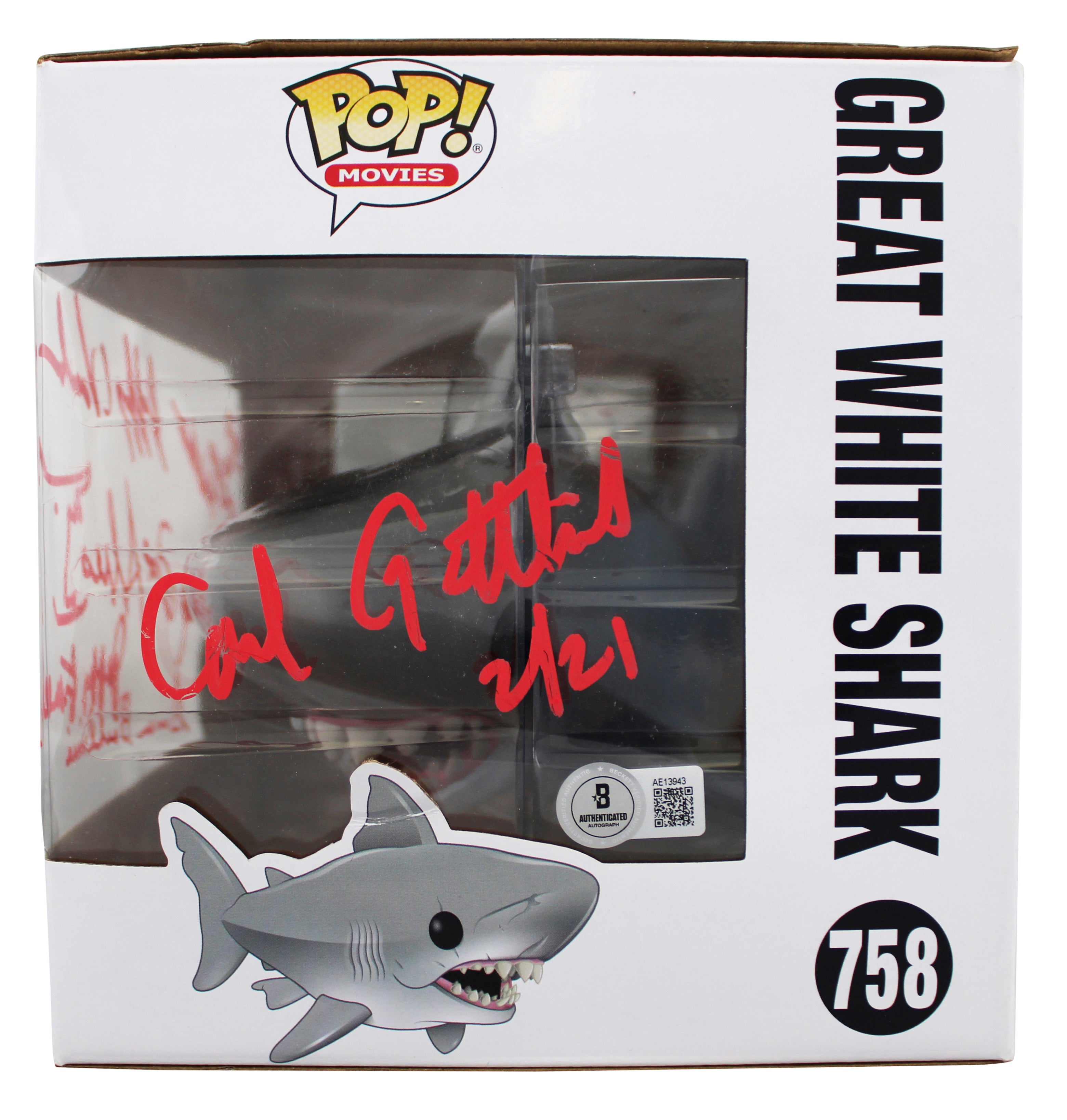 Jaws (8) Gottlieb Backlinie Vorhees +5 Signed #758 Funko Pop Figure BAS #AE13943