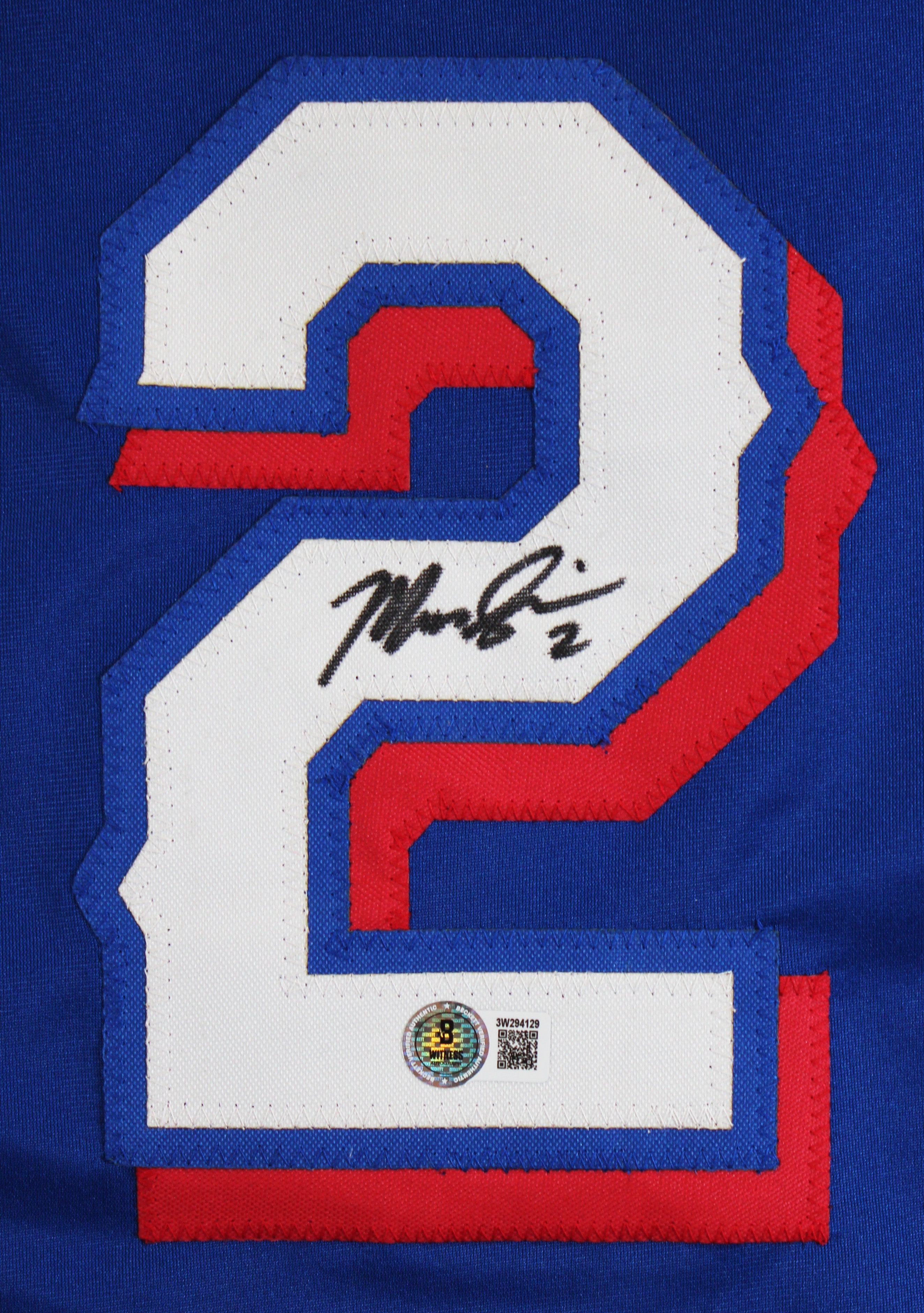 Marcus Semien Authentic Signed Blue Pro Style Jersey BAS Witnessed #3W294129