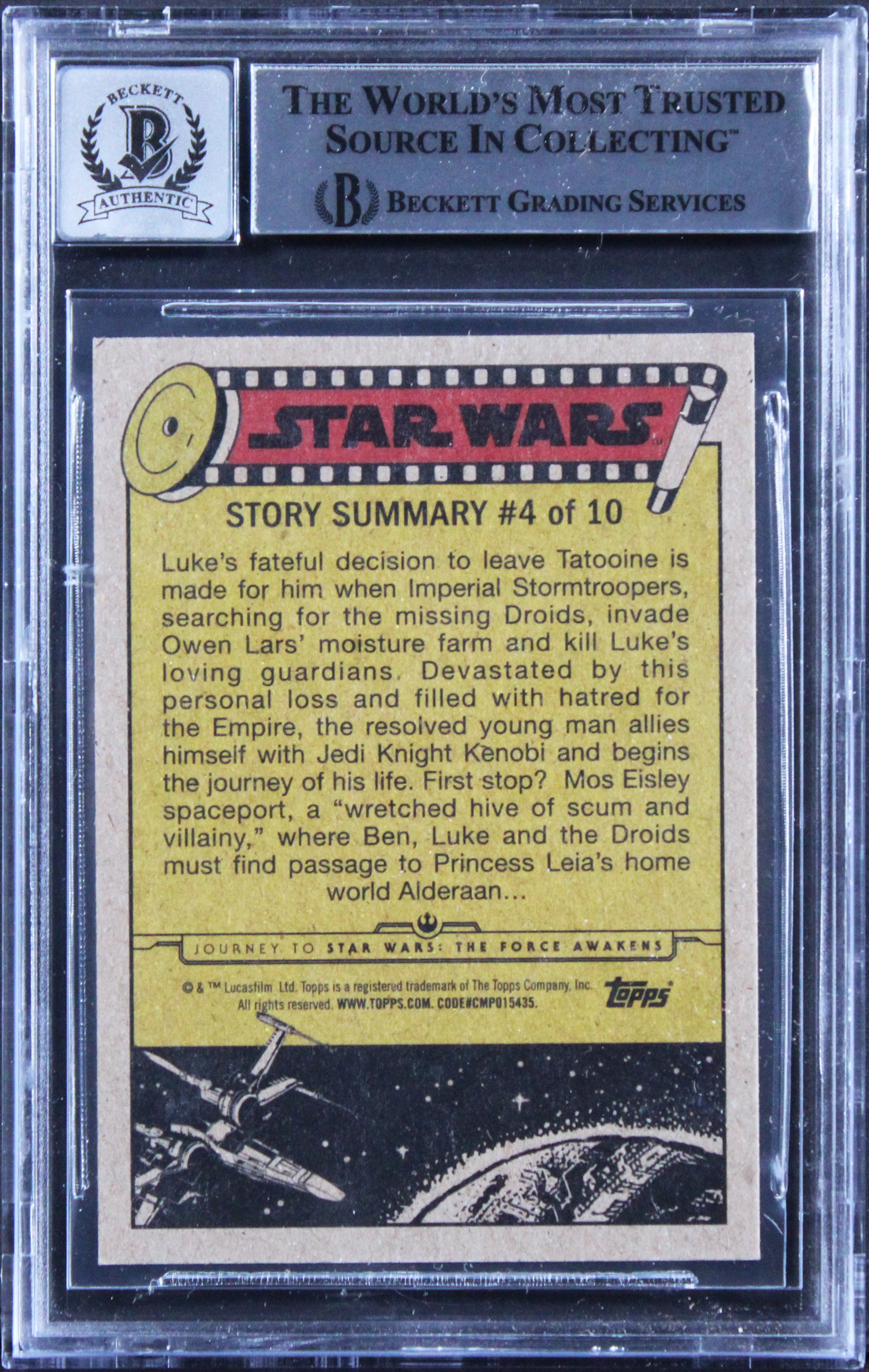 (3) Weber +2 "Jawa" Signed 2015 Star Wars JTTFA #24 Card Auto 10! BAS Slabbed