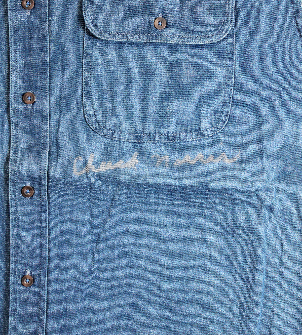 Chuck Norris Walker, Texas Ranger Authentic Signed Denim Vest JSA #WA534739