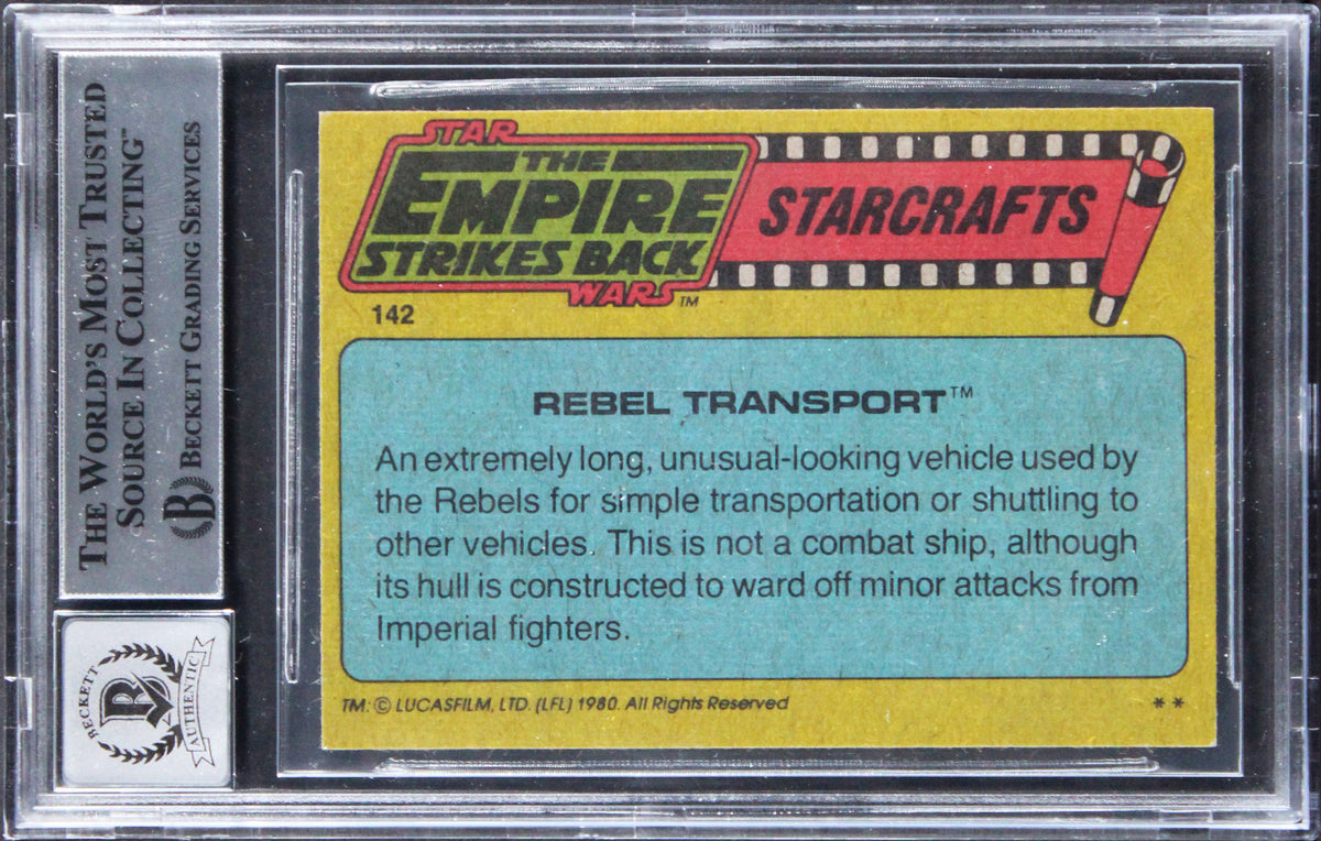(6) Peterson +5 Signed 1980 Star Wars ESB #142 Card Auto Grade 10! BAS Slabbed