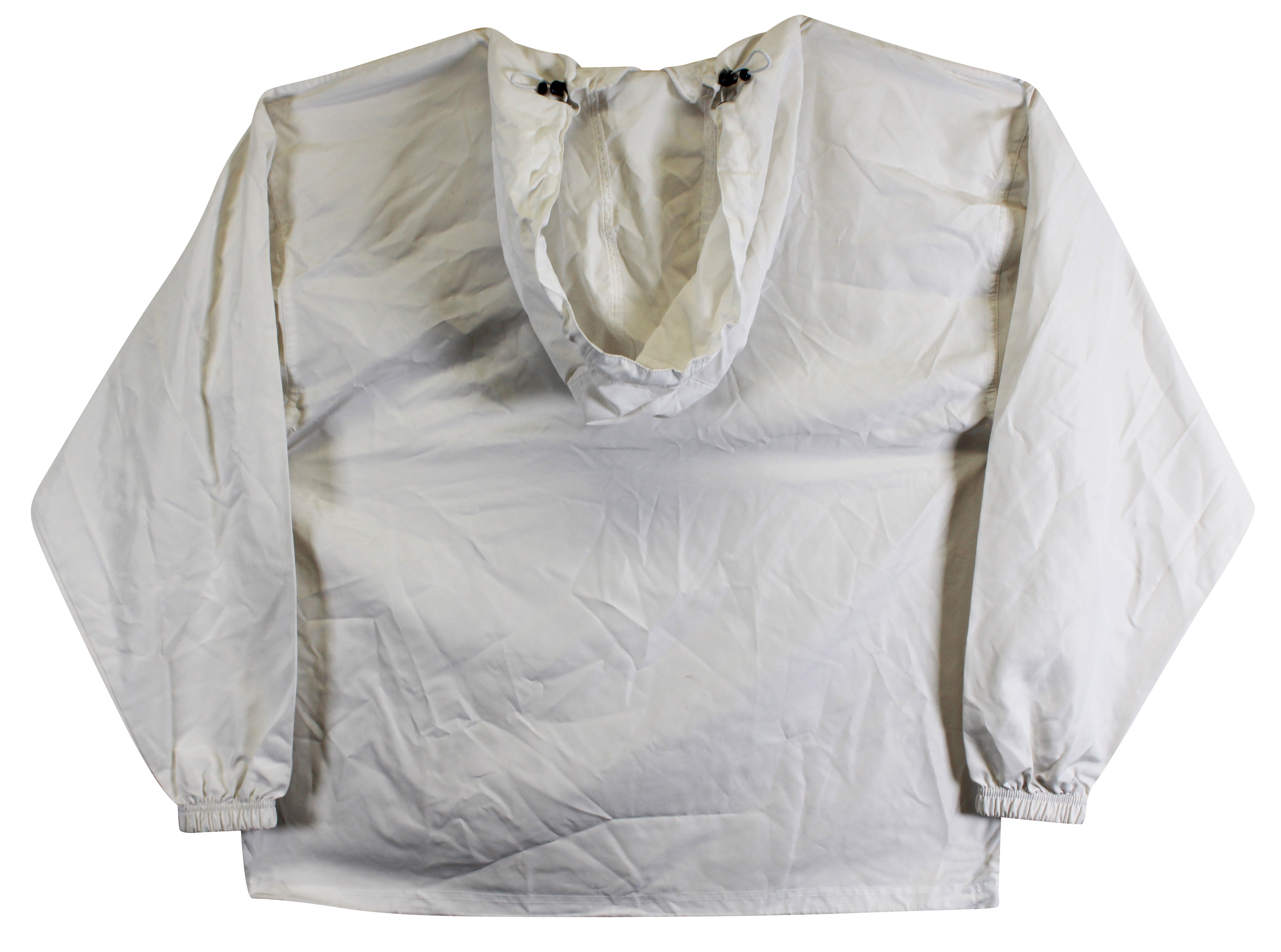 OU Barry Switzer & Bob Stoops Signed White Windbreaker Jacket BAS Wit #2W701842
