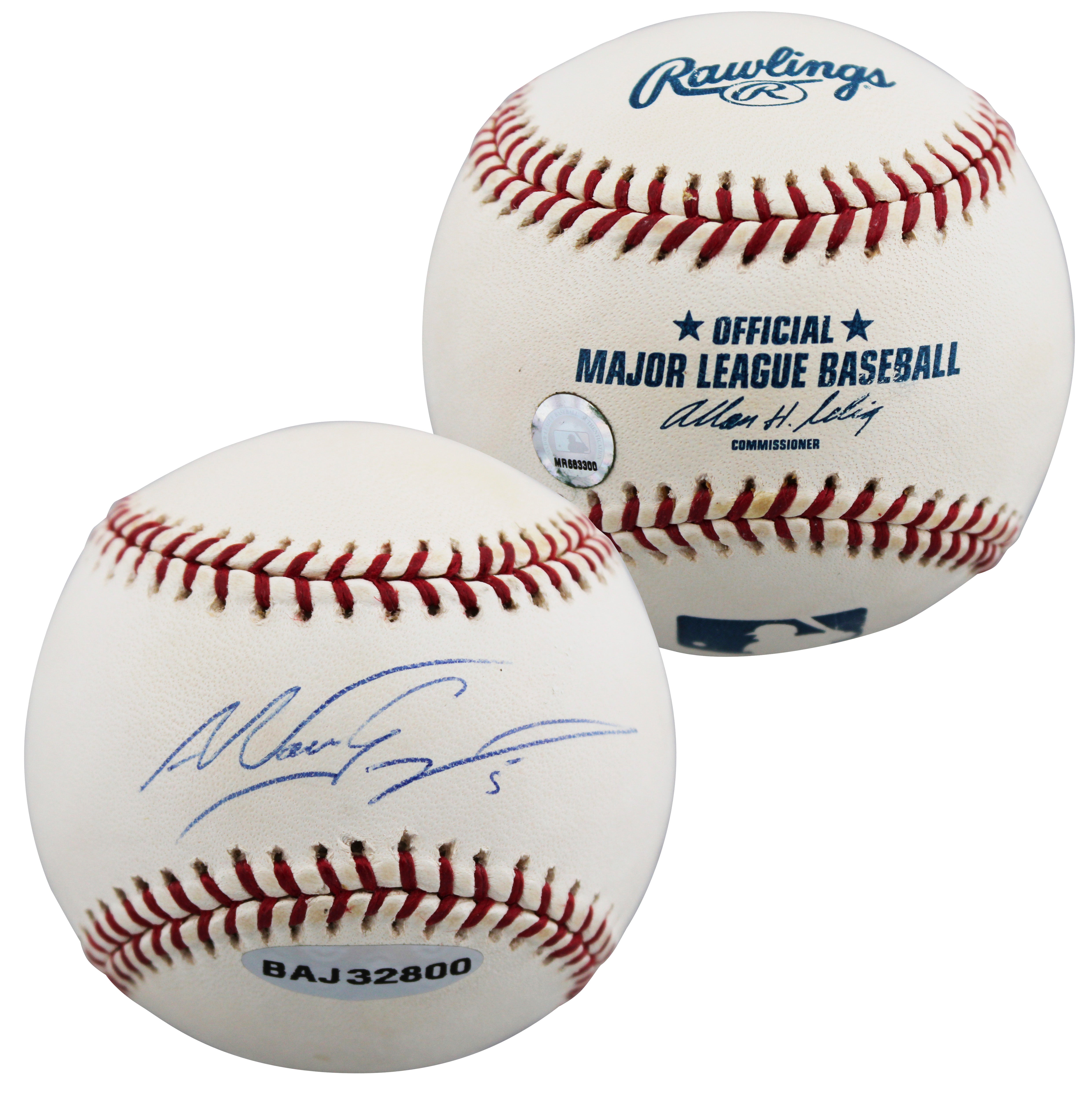 Red Sox Nomar Garciaparra Authentic Signed Selig OML Baseball UDA #BAJ32800