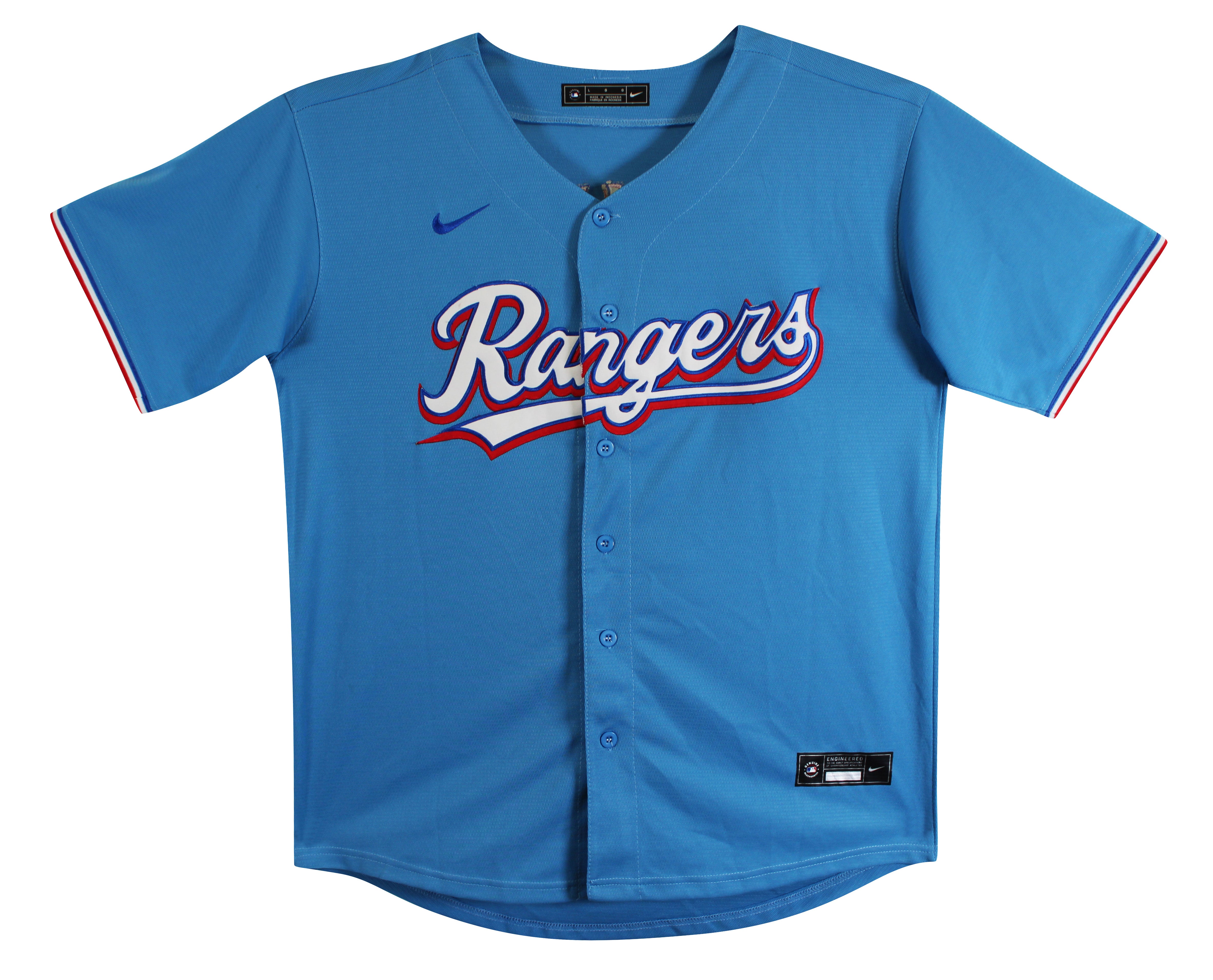 Rangers Marcus Semien Authentic Signed Blue Nike Jersey Autographed BAS #BG43499