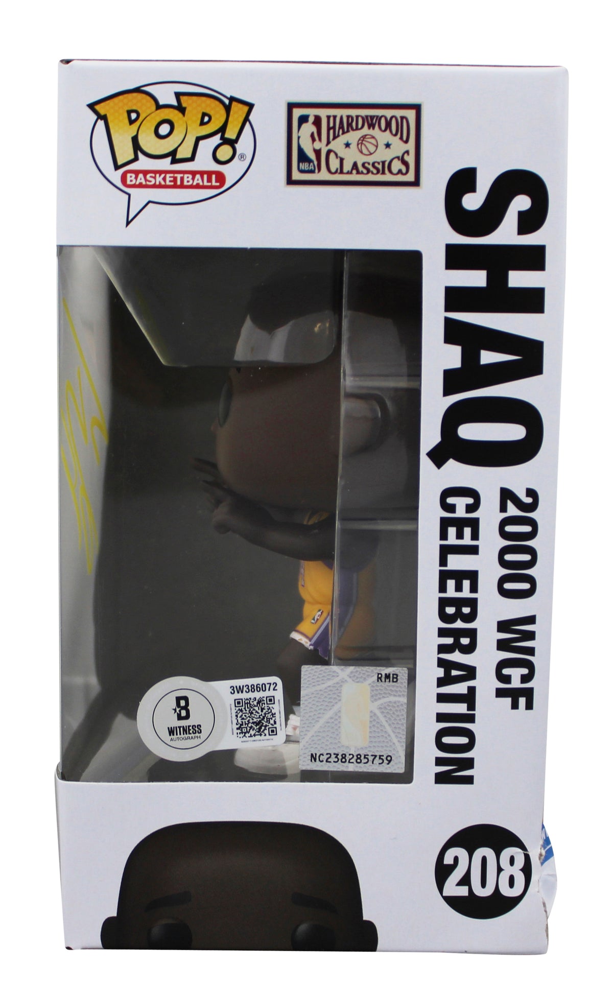 Lakers Shaquille O'Neal Signed #208 Funko Pop Vinyl Figure BAS Witness #3W386072