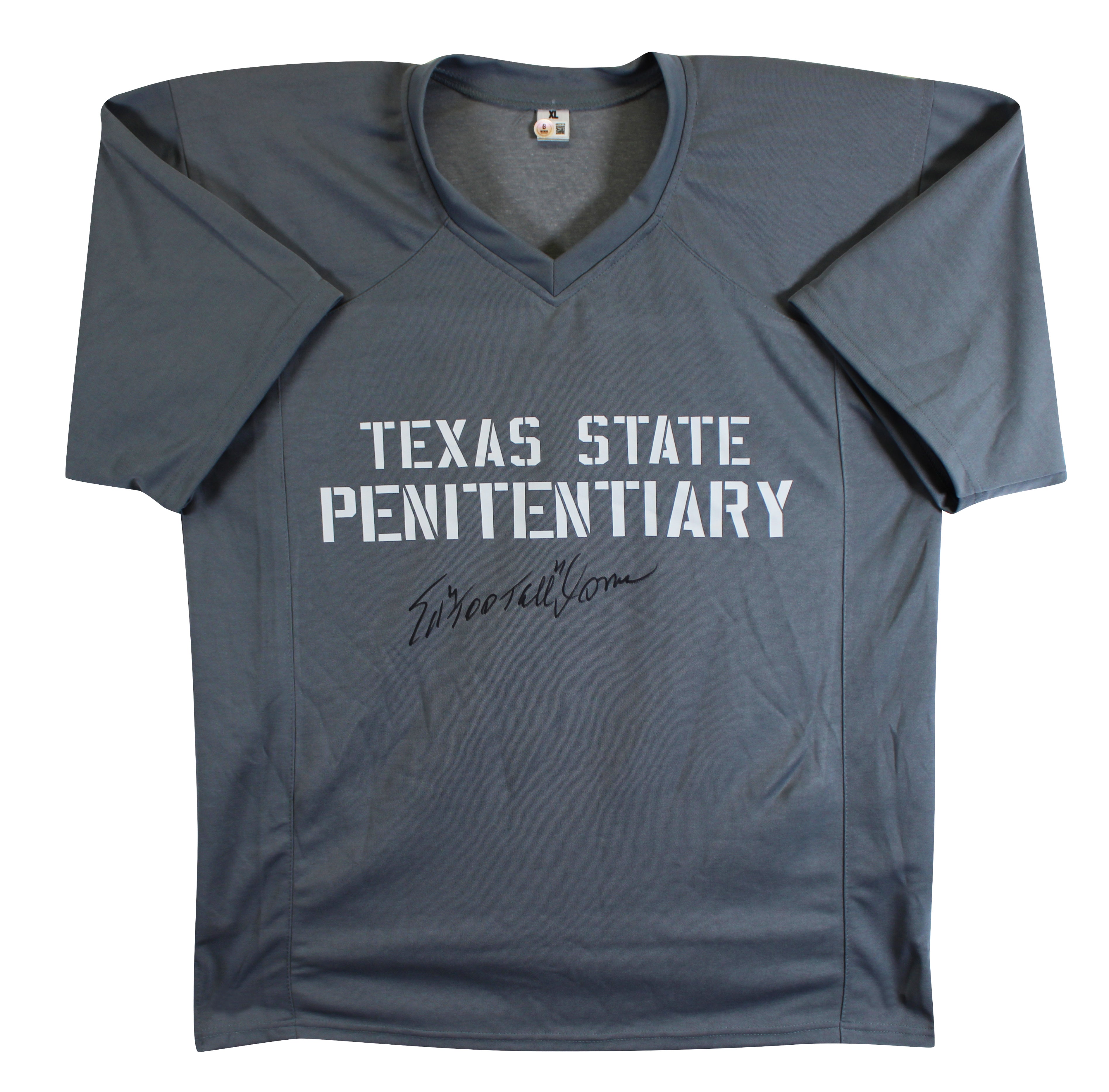 Ed Too Tall Jones Signed Necessary Roughness Texas State Penitentiary Jersey BAS