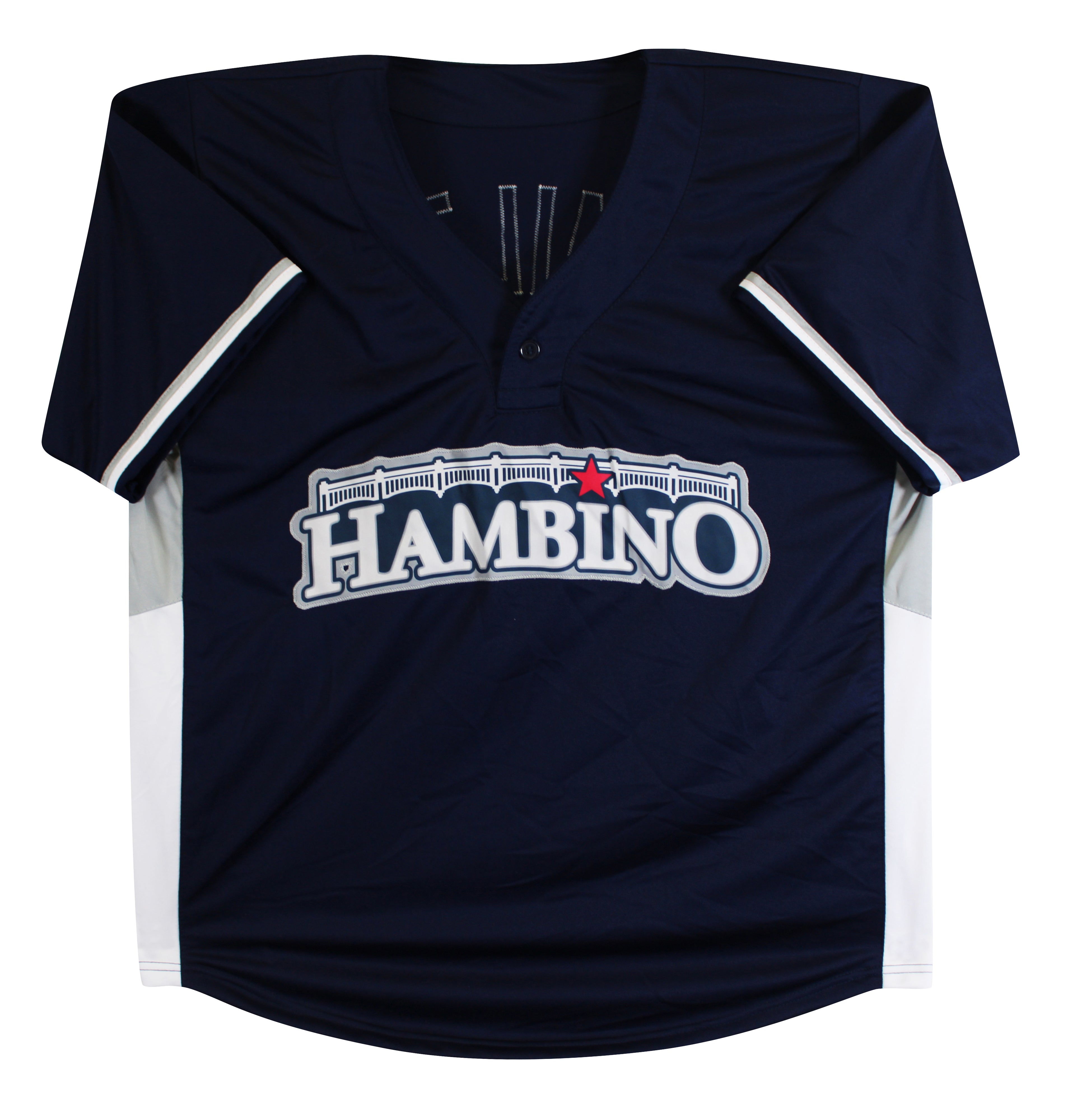 Josh Hamilton Signed Navy Pro Style Jersey BAS Witnessed #1W036824