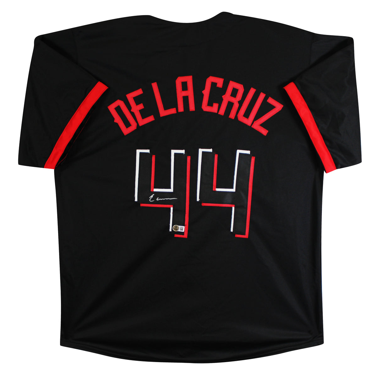 Elly De La Cruz Signed Black Pro Style Jersey BAS Witnessed #3W055510