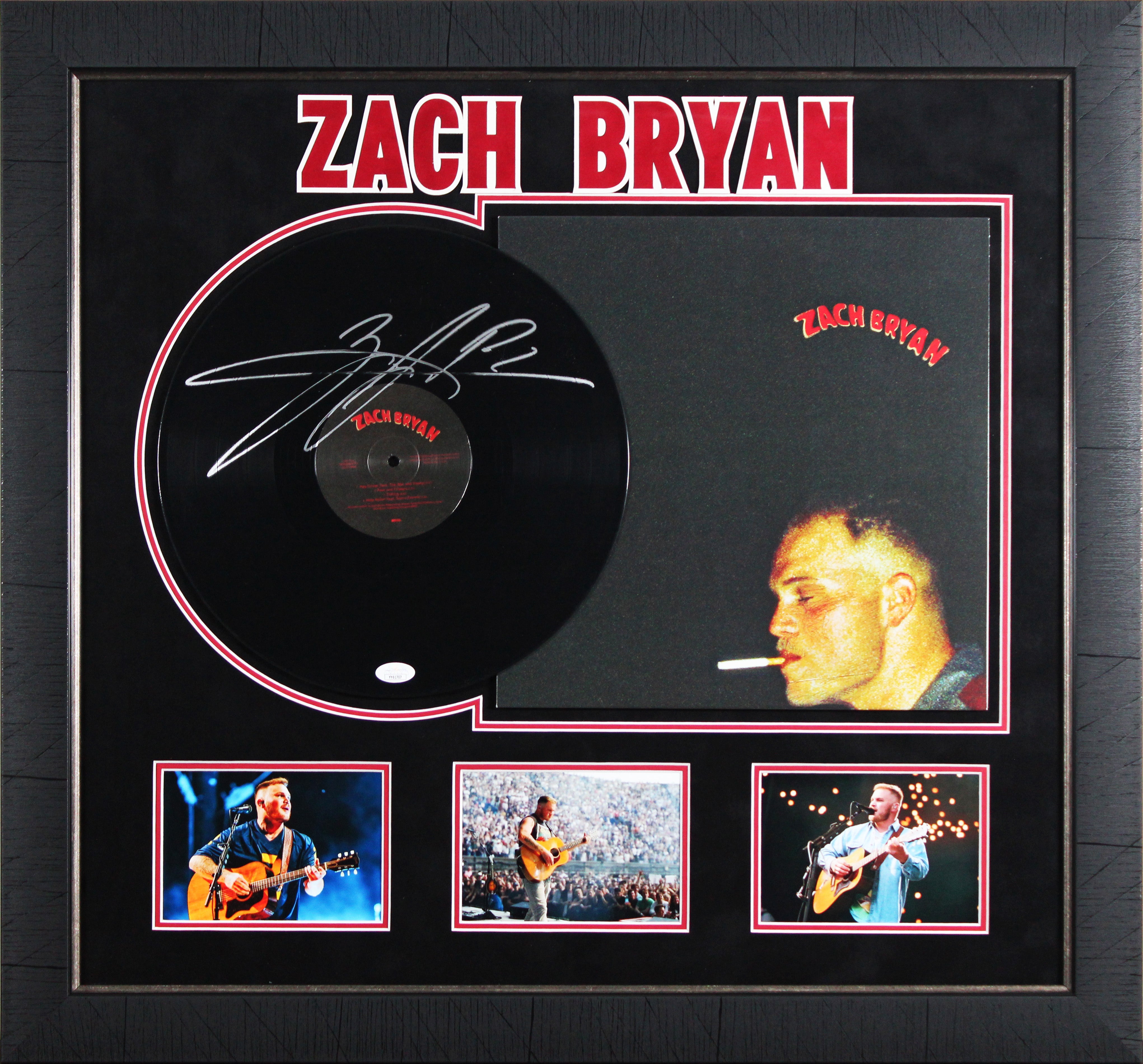 Zach Bryan Signed & Framed Self Titled Vinyl w/ Album Cover JSA #YY61707