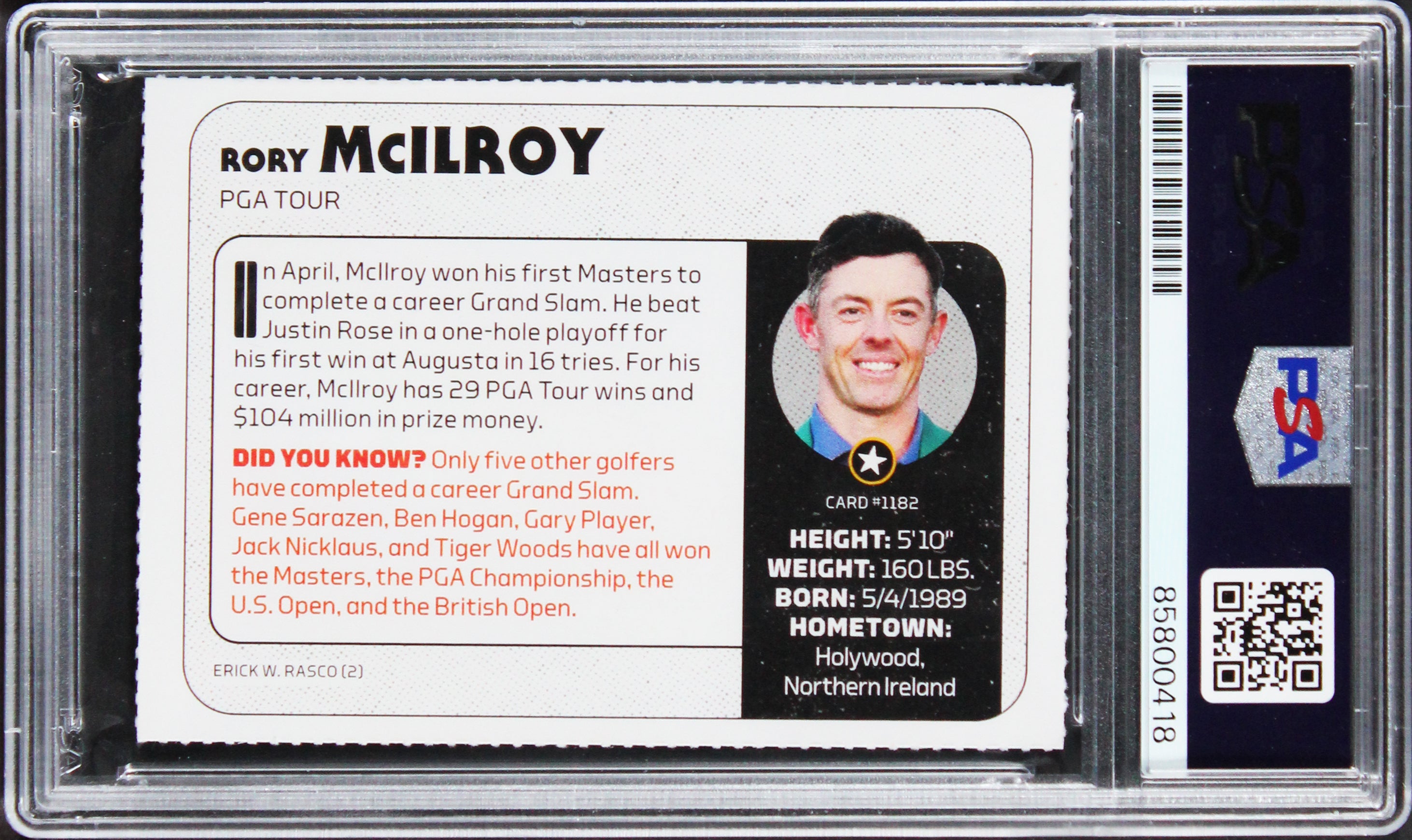Rory McIlroy Signed 2025 Sports Illustrated For Kids #1182 Card Auto 10 PSA Slab
