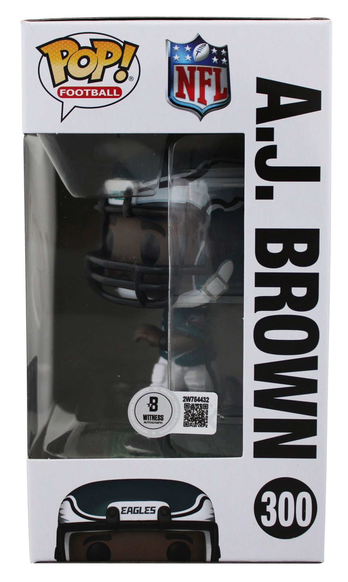 Eagles A.J. Brown Signed #300 Funko Pop Vinyl Figure BAS Witnessed #2W754432