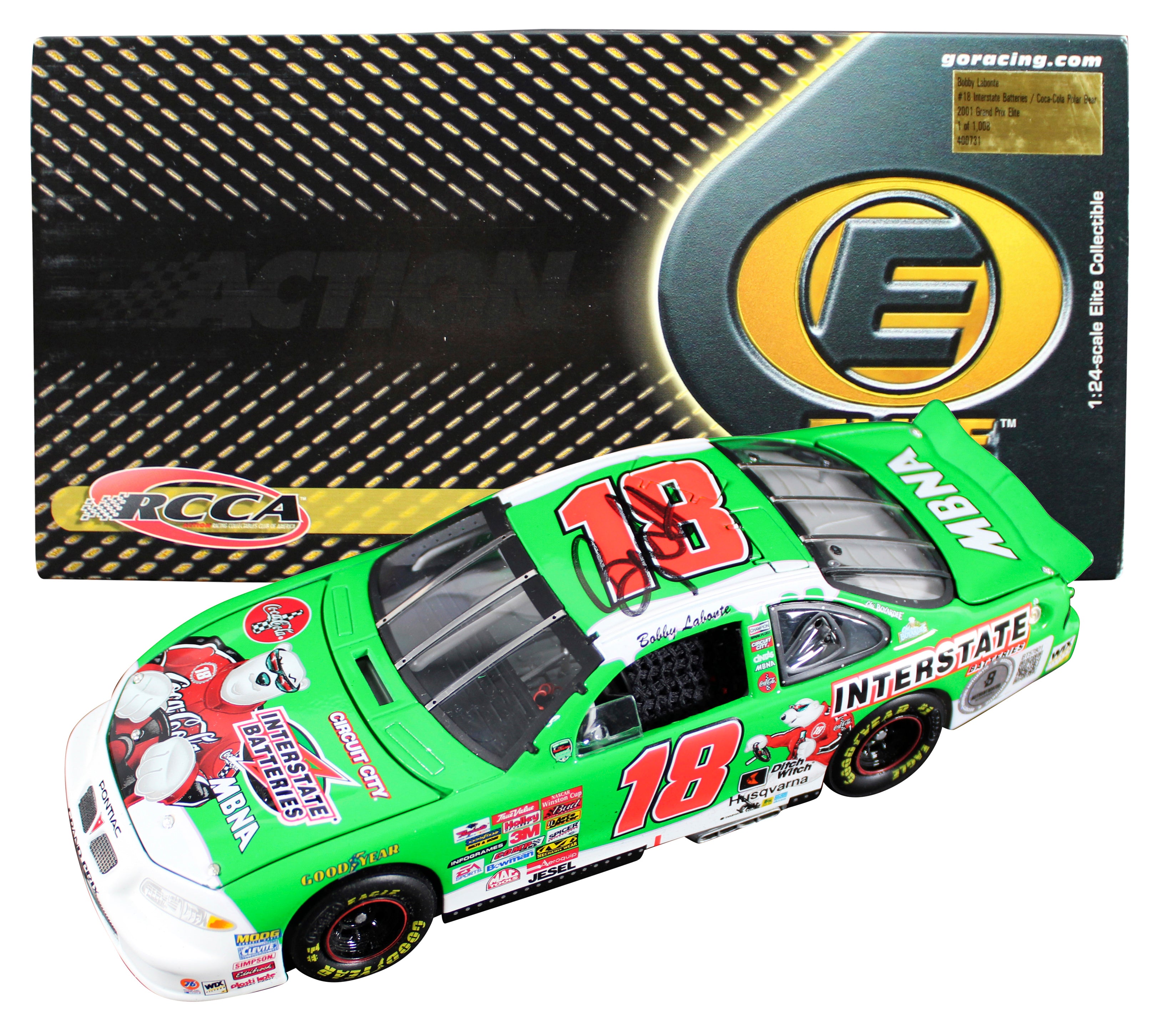 Bobby Labonte NASCAR Signed 2001 Grand Prix 1:24 Scale Die Cast Car BAS #BT57801