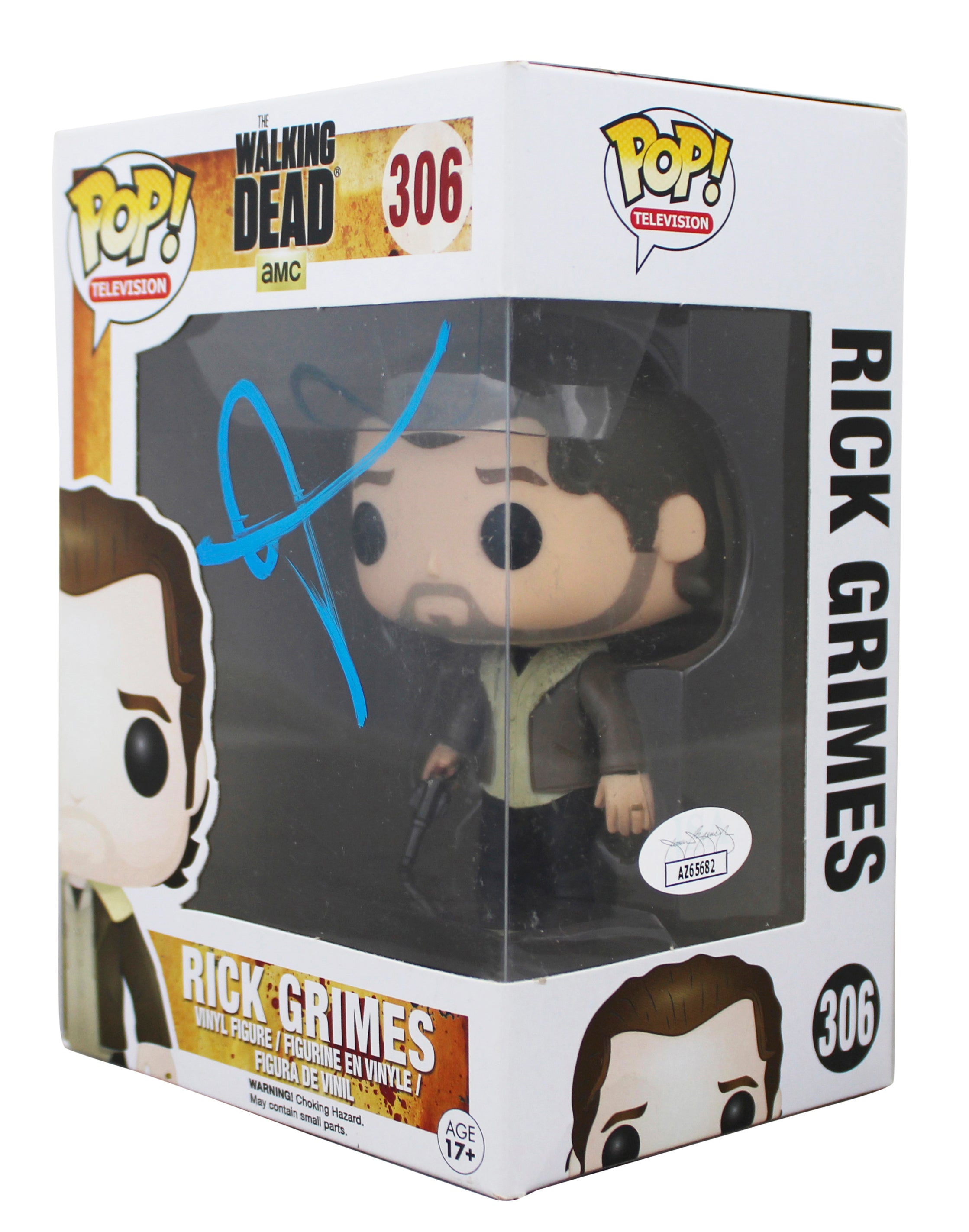 Andrew Lincoln The Walking Dead Signed Rick #306 Funko Pop Figure JSA #AZ65682