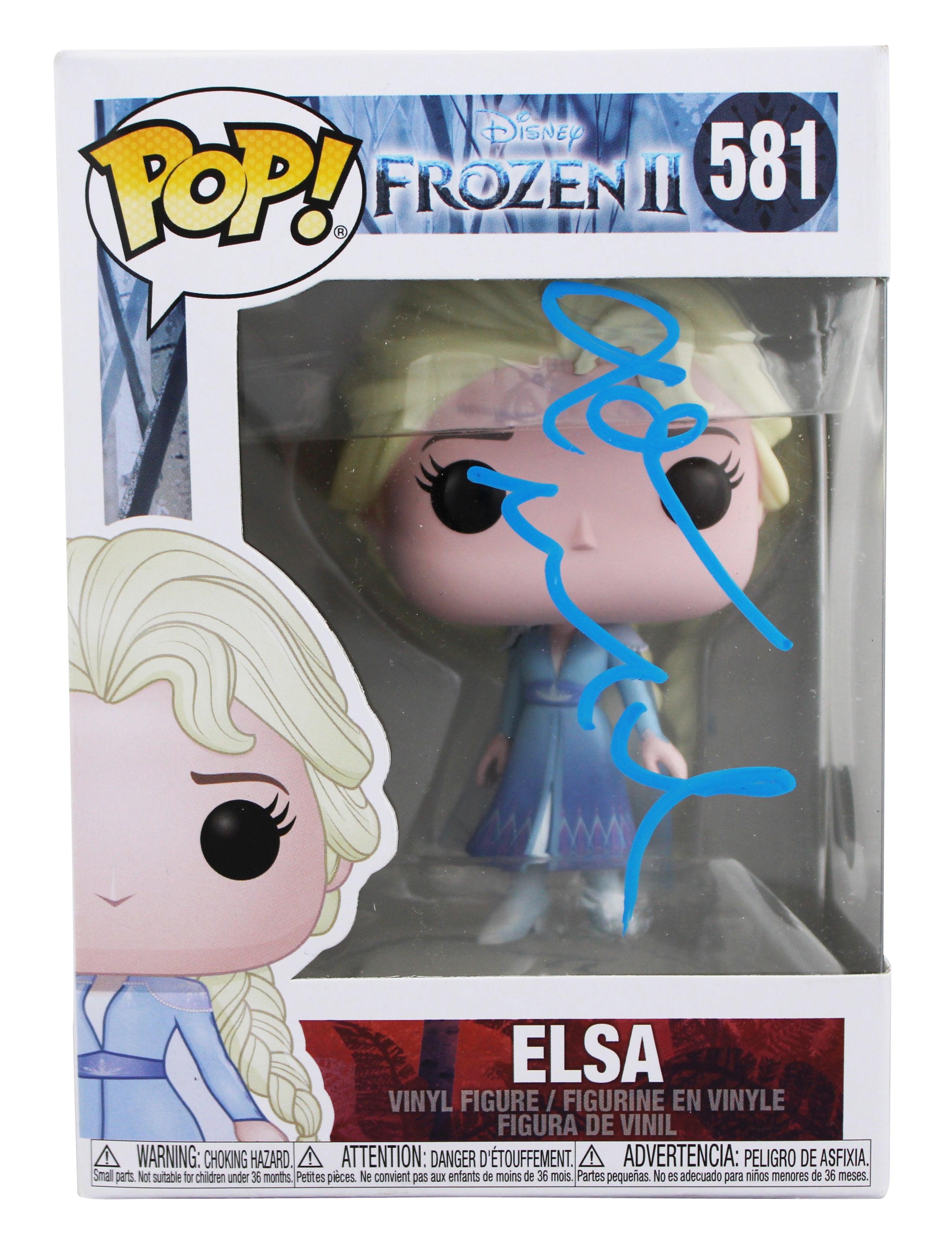 Idina Menzel Frozen 2 Authentic Signed Elsa #581 Funko Pop Vinyl Figure BAS