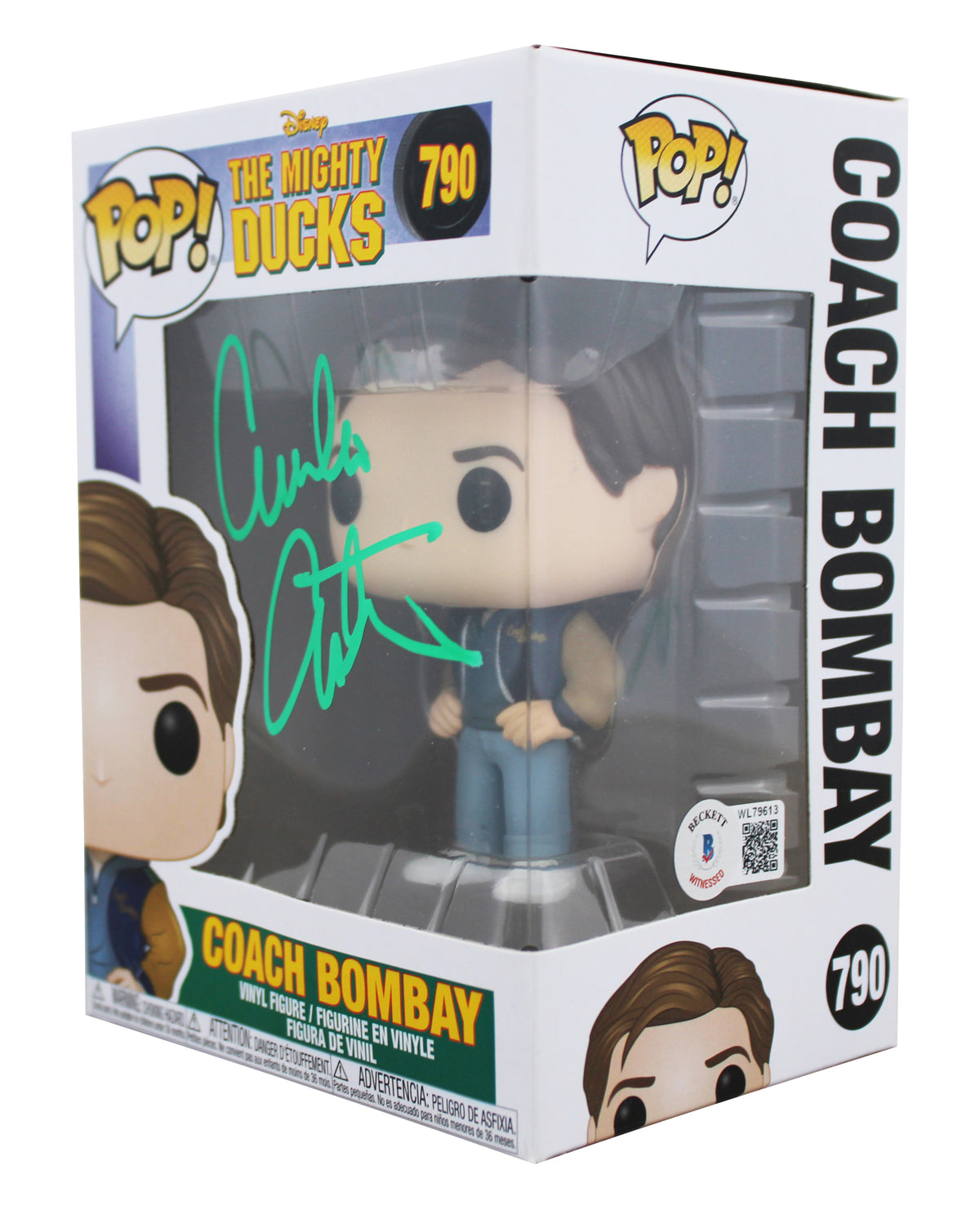 Emilio Estevez The Mighty Ducks Signed #790 Funko Pop Vinyl Figure BAS Witnessed