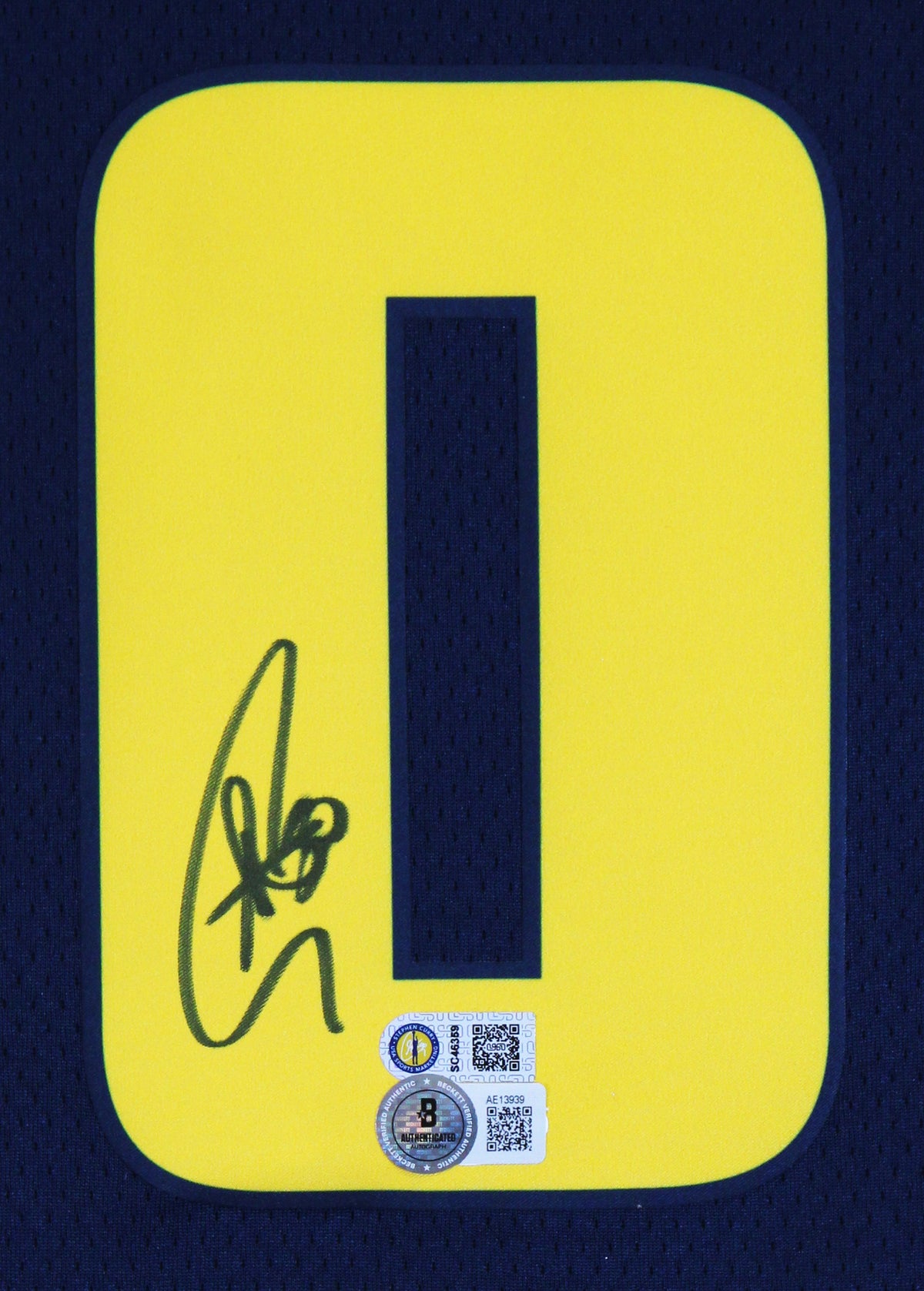 Warriors Stephen Curry Signed Navy Blue Nike City Swingman Jersey BAS #AE13939