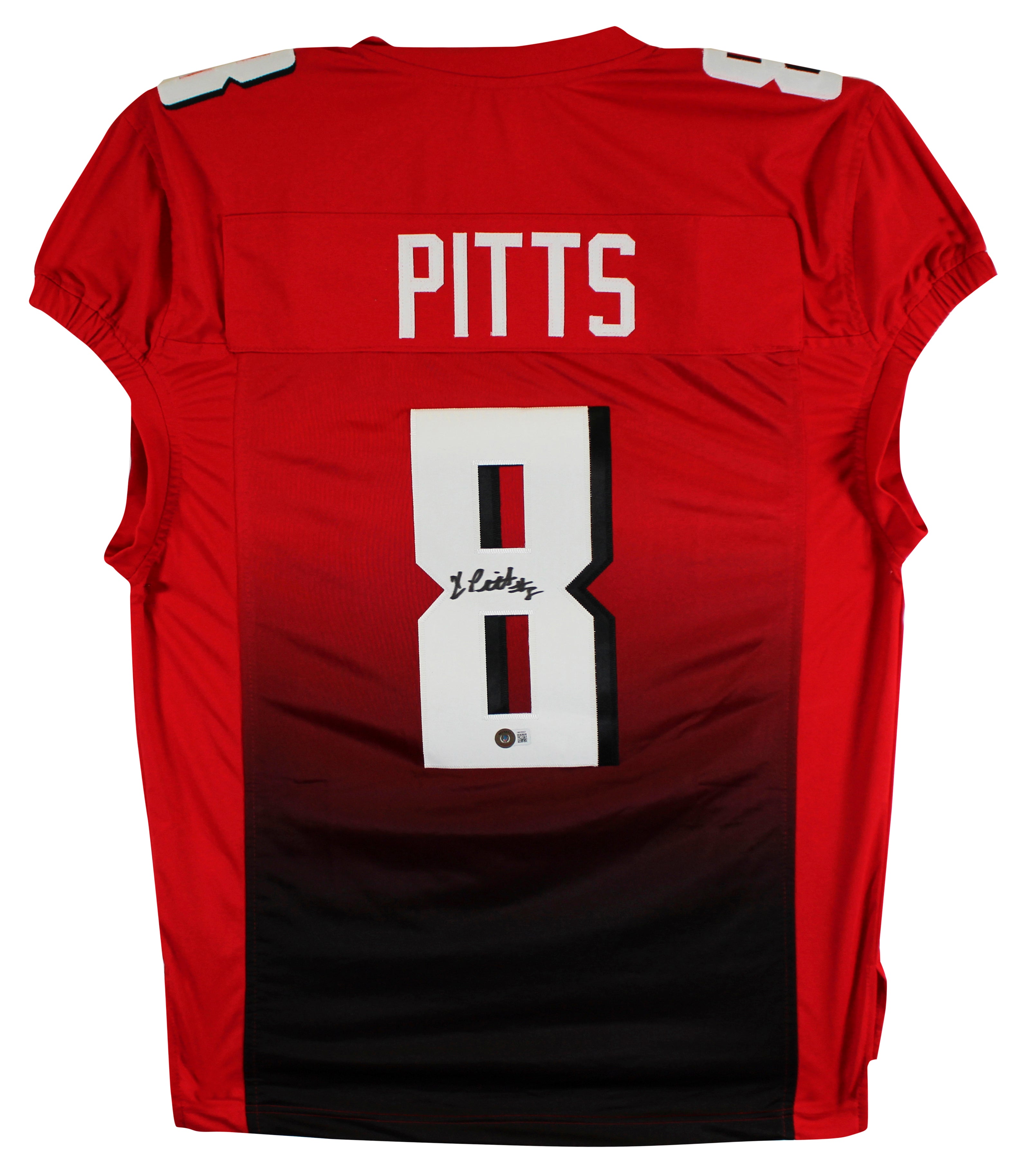 Kyle Pitts Authentic Signed Red Pro Cut Jersey BAS Witnessed #1W035627